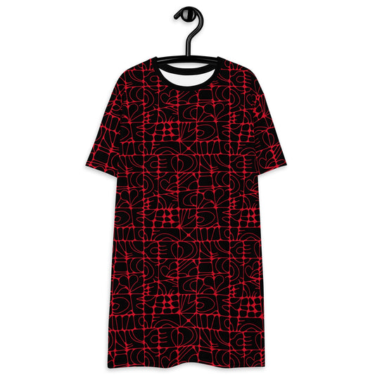 T-Shirt Dress - STONE SPIRIT black red