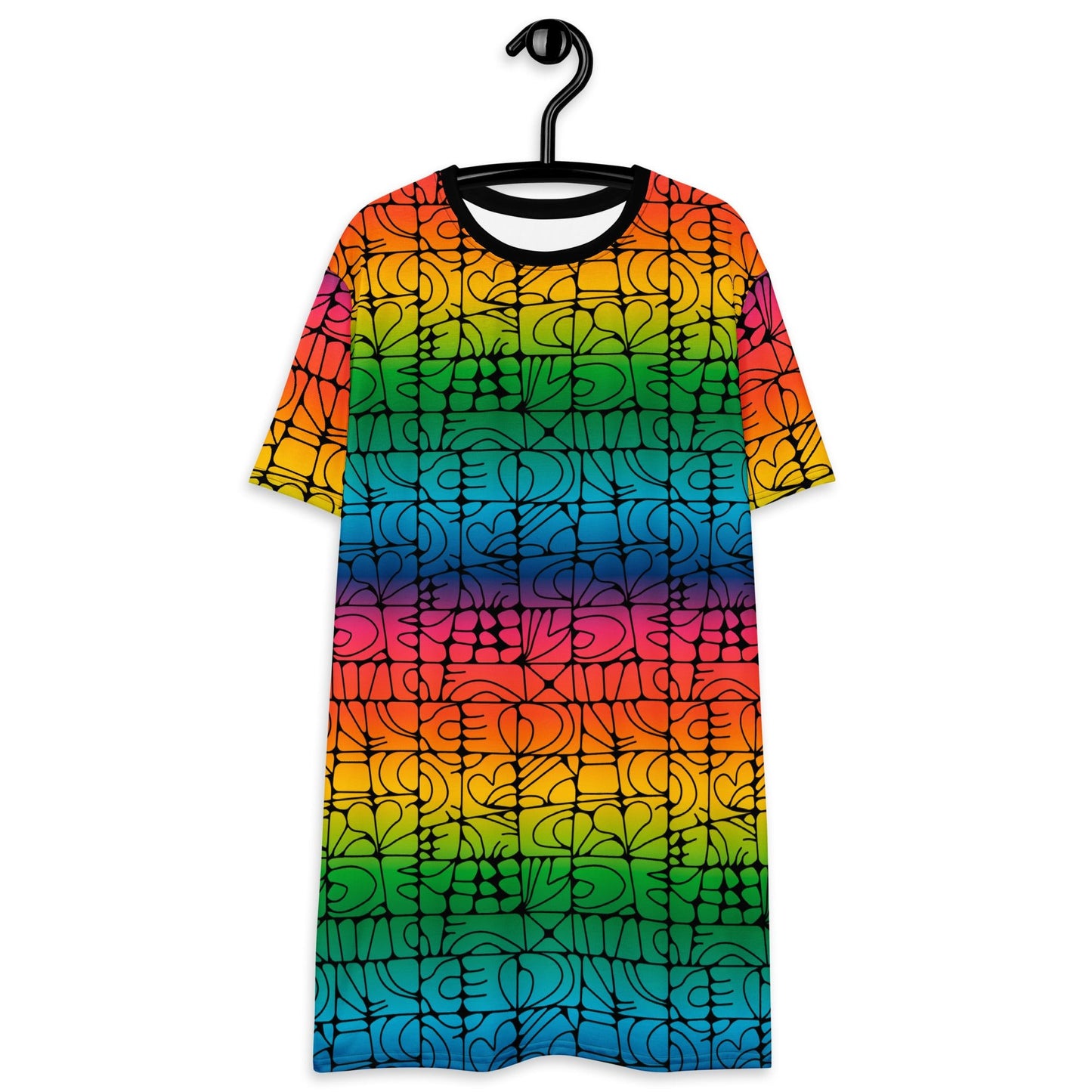 T-Shirt Dress - STONE SPIRIT rainbow black