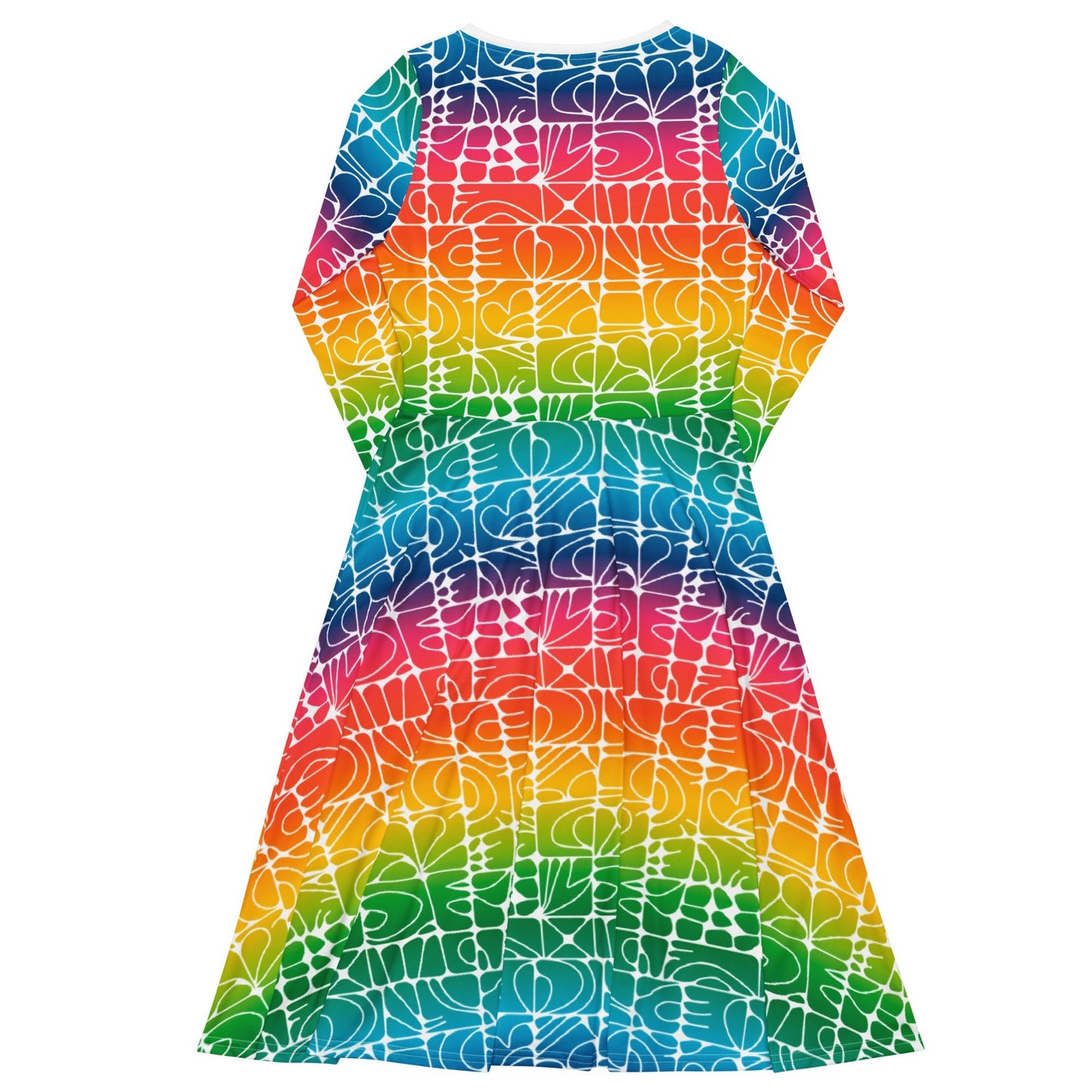 Midi Dress - STONE SPIRIT rainbow white