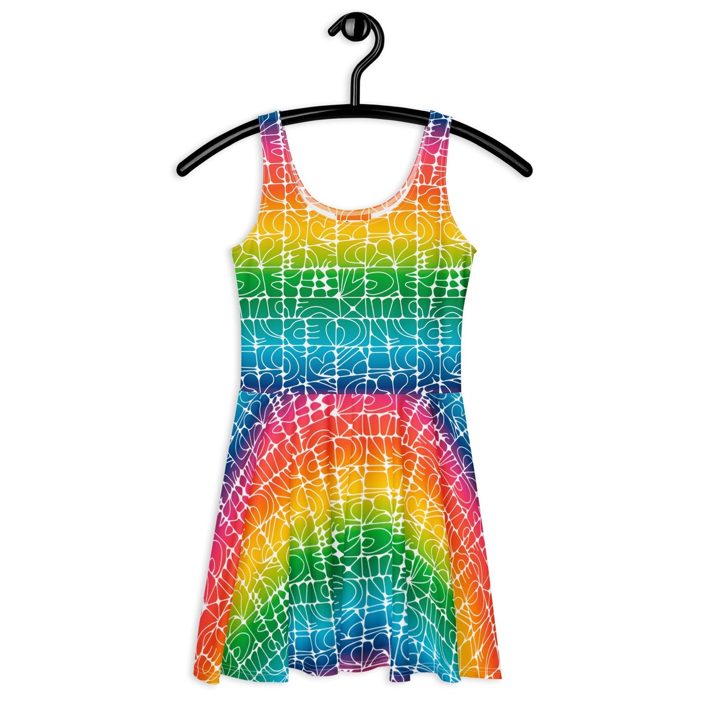 Skater Dress - STONE SPIRIT rainbow white