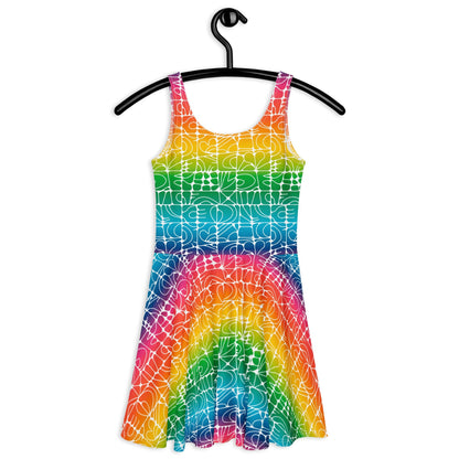 Skater Dress - STONE SPIRIT rainbow white