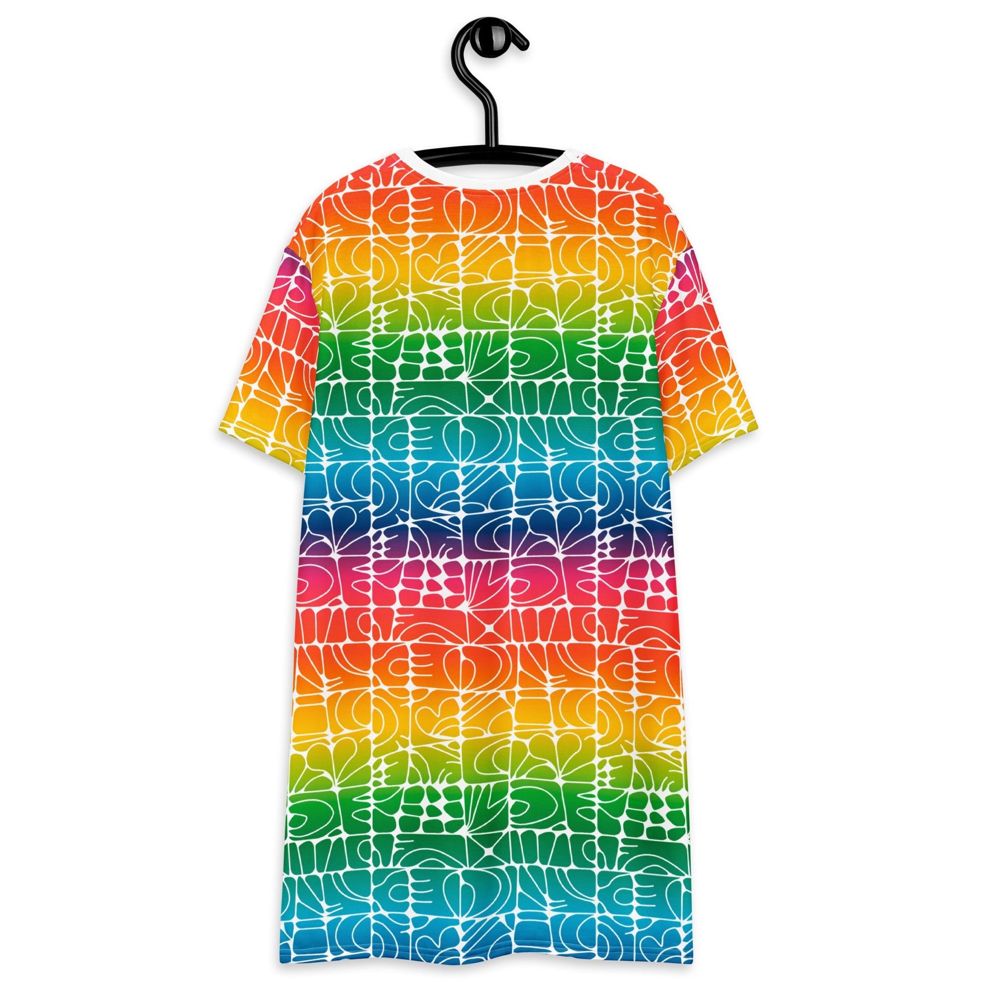 T-Shirt Dress - STONE SPIRIT rainbow white