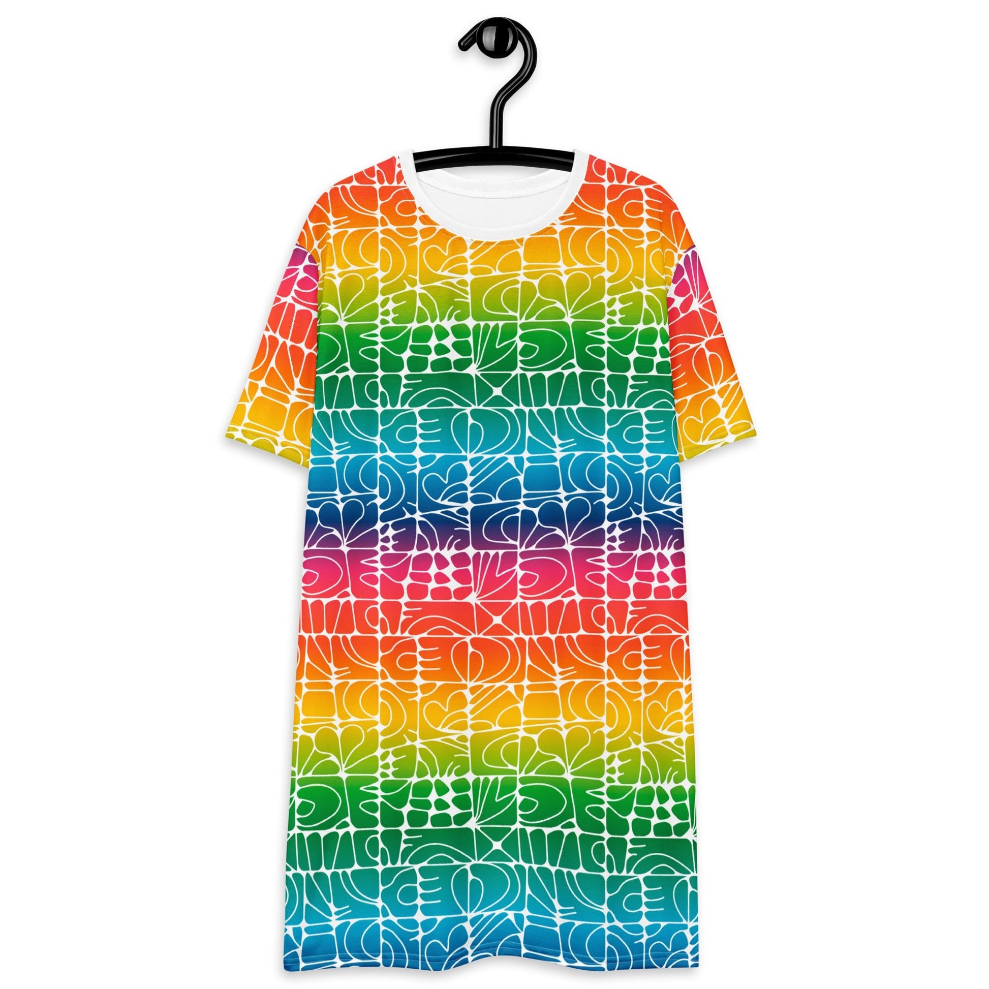 T-Shirt Dress - STONE SPIRIT rainbow white