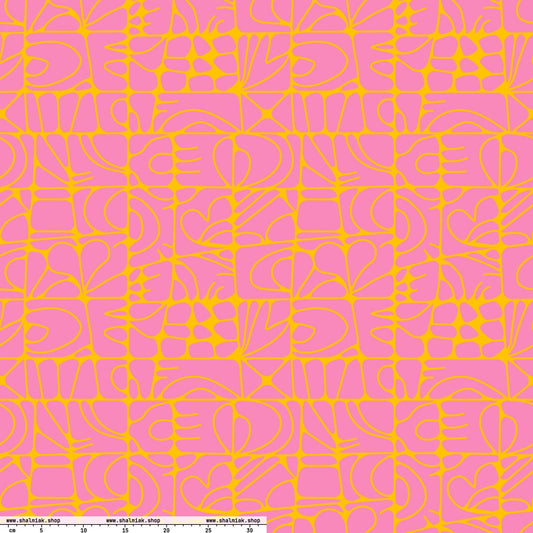 Fabric - STONE SPIRIT pink yellow