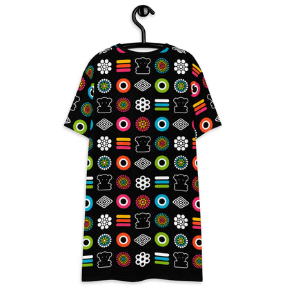 T-Shirt Dress - SWEET CANDY - Colorful Candy Print
