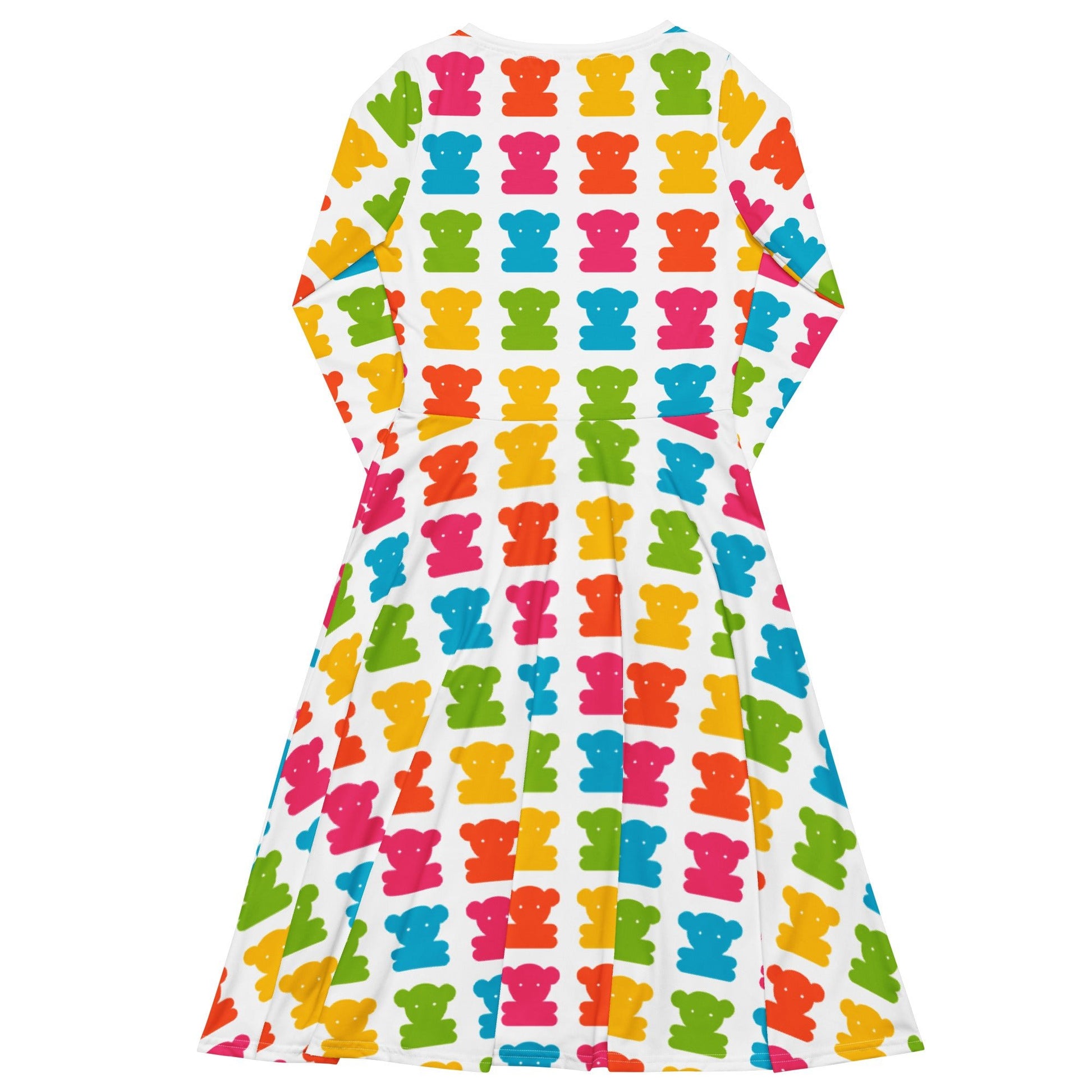 Midi Dress - SWEET TEDDY happy white