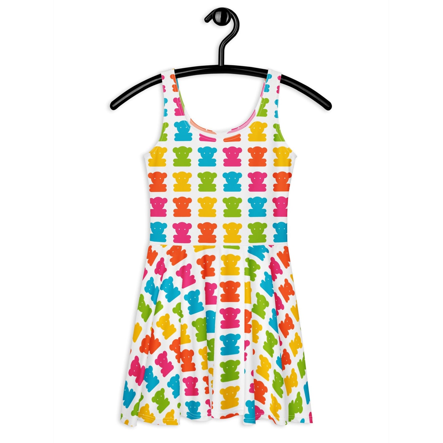 Skater Dress - SWEET TEDDY happy white