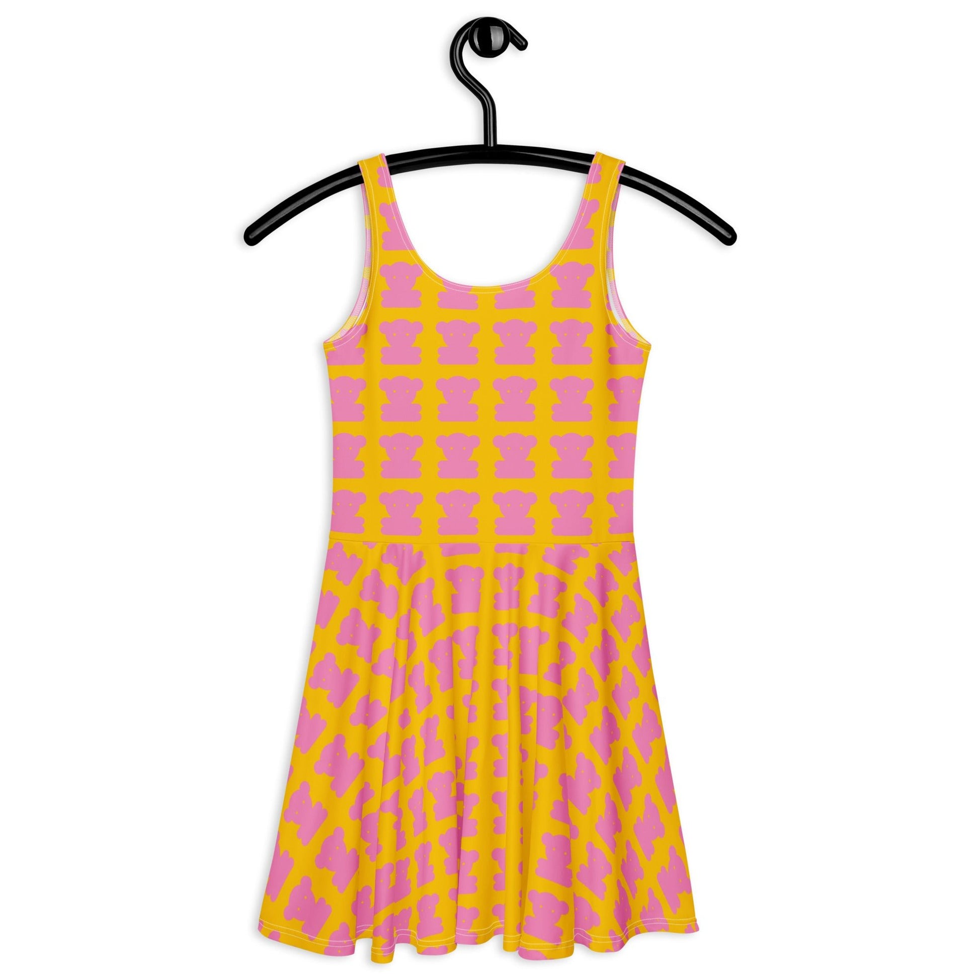 Skater Dress - SWEET TEDDY pink yellow