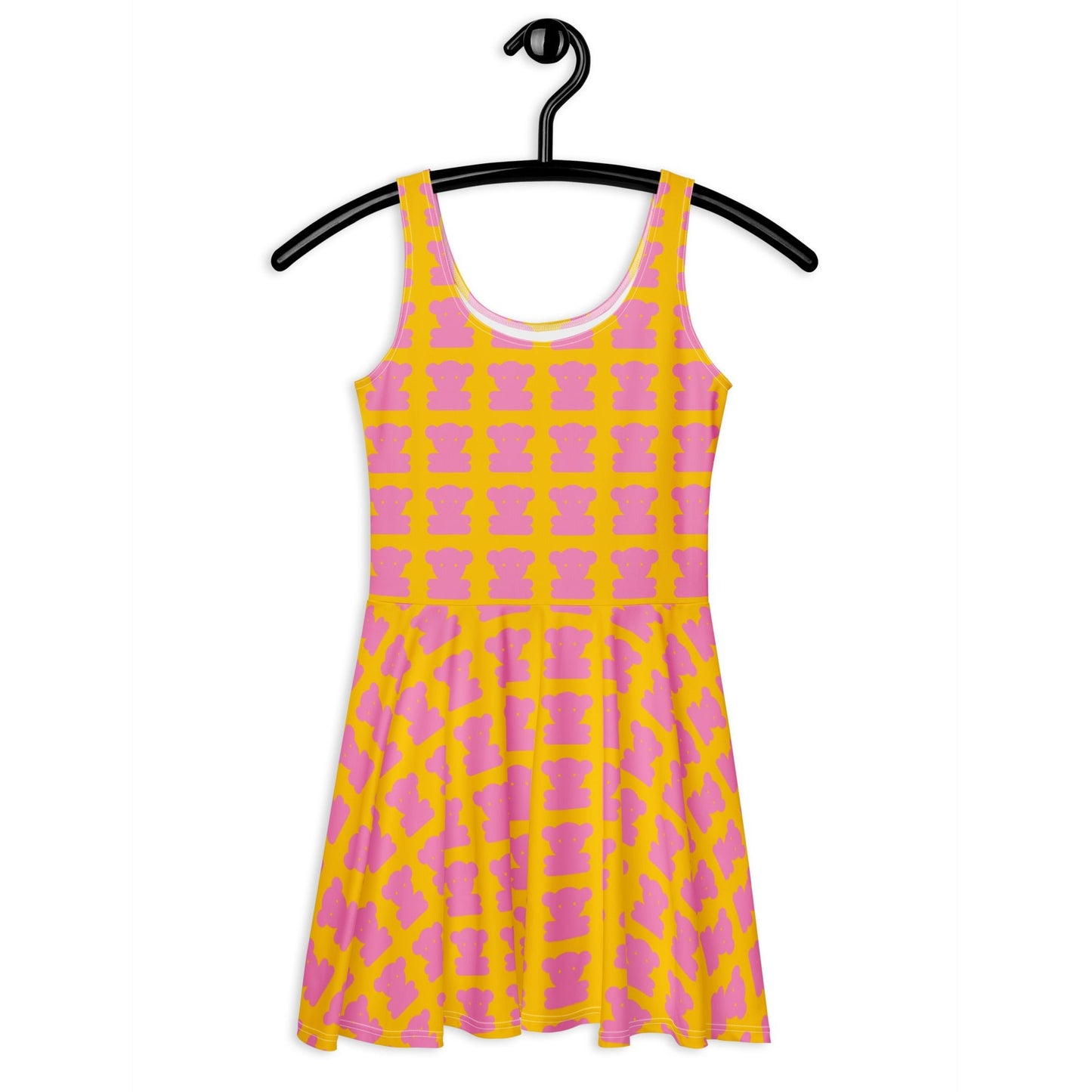 Skater Dress - SWEET TEDDY pink yellow