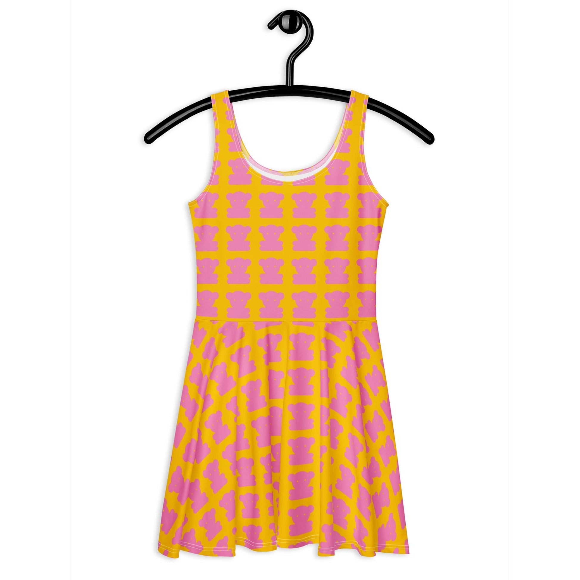 Skater Dress - SWEET TEDDY pink yellow