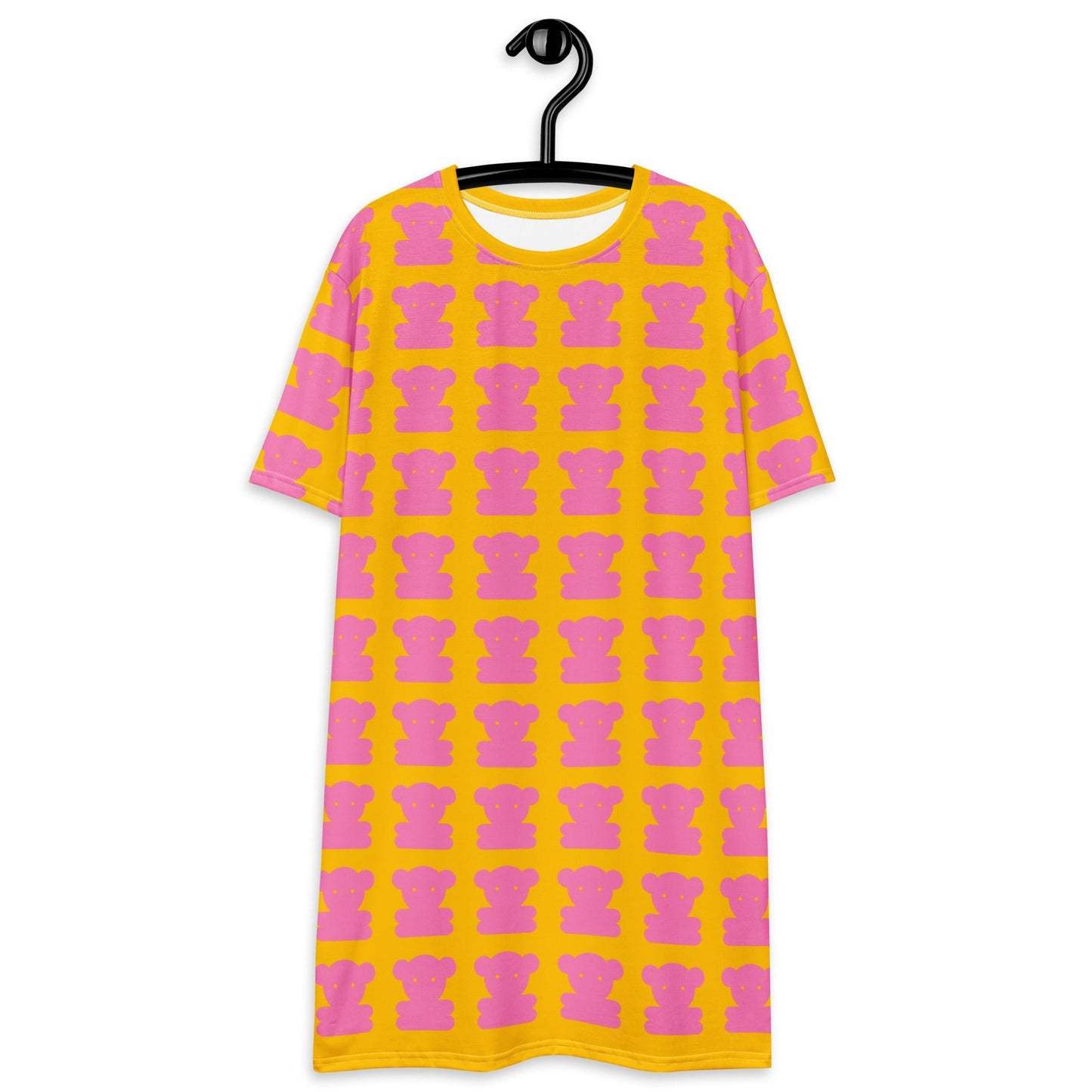 T-Shirt Dress - SWEET TEDDY pink yellow