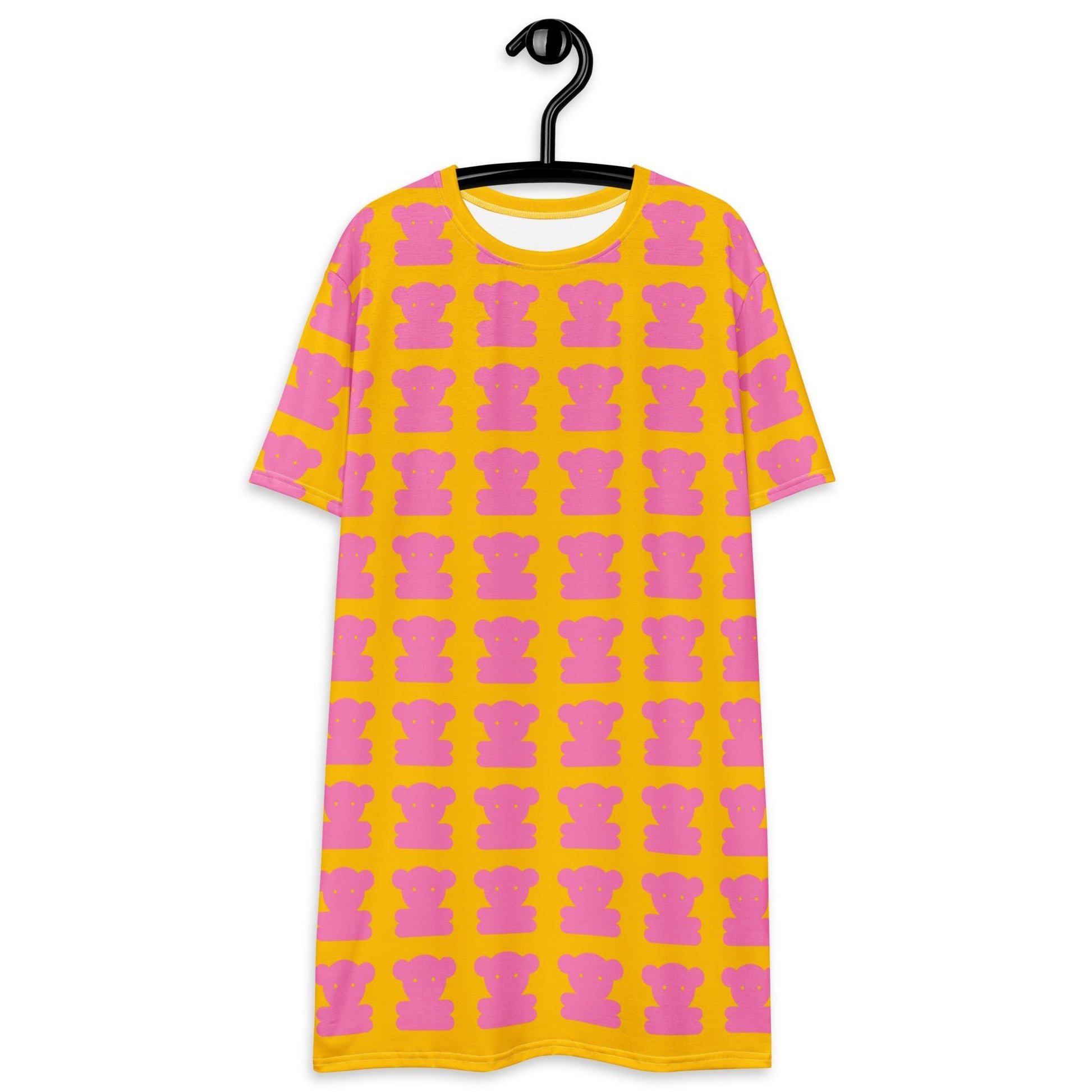 T-Shirt Dress - SWEET TEDDY pink yellow