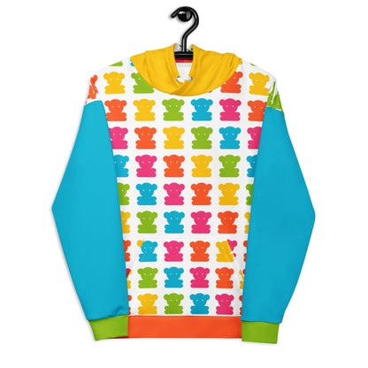 Hoodie - SWEET TEDDY white - Cute teddy bear print 6XL
