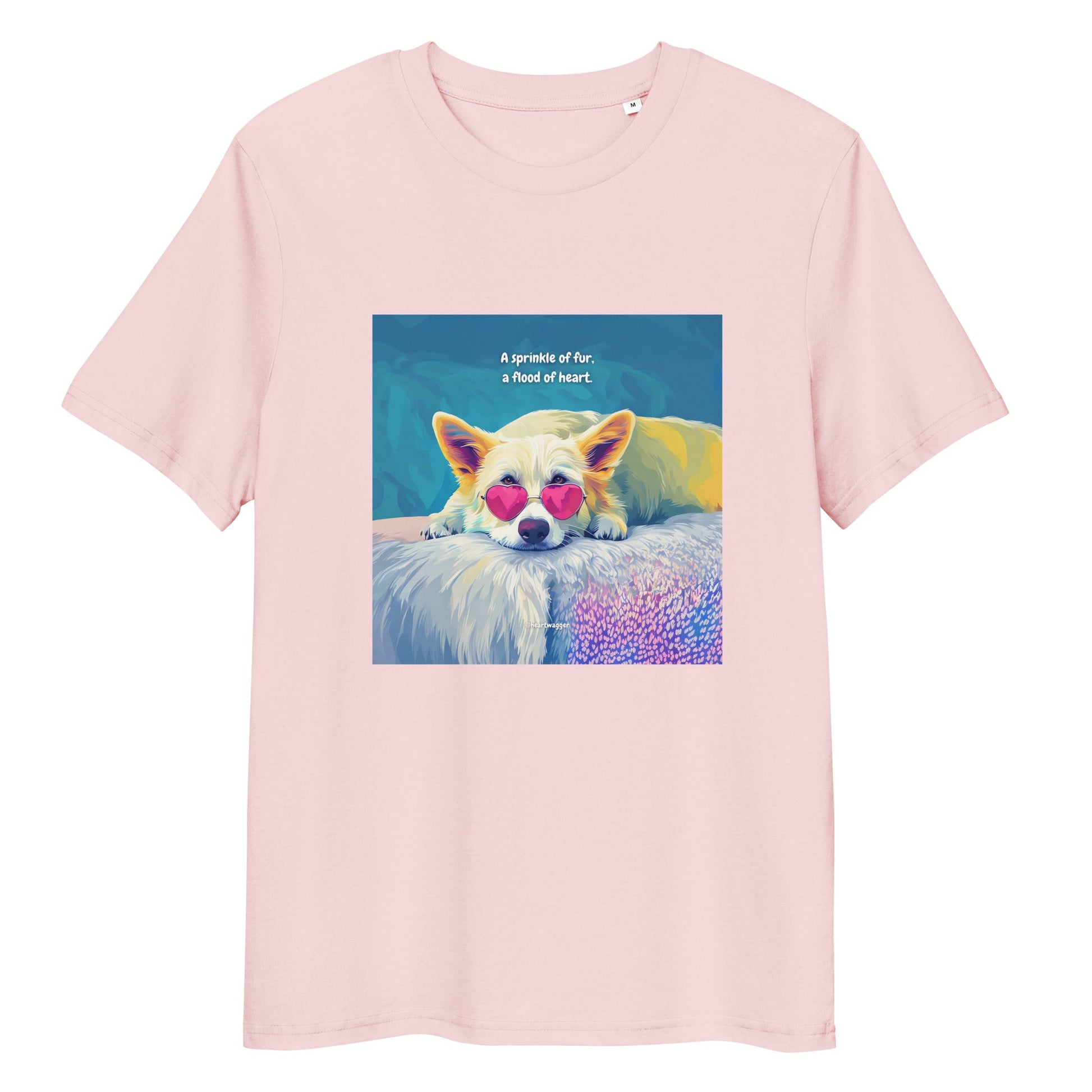 T-Shirt - A sprinkle of fur, a flood of heart Cotton Pink