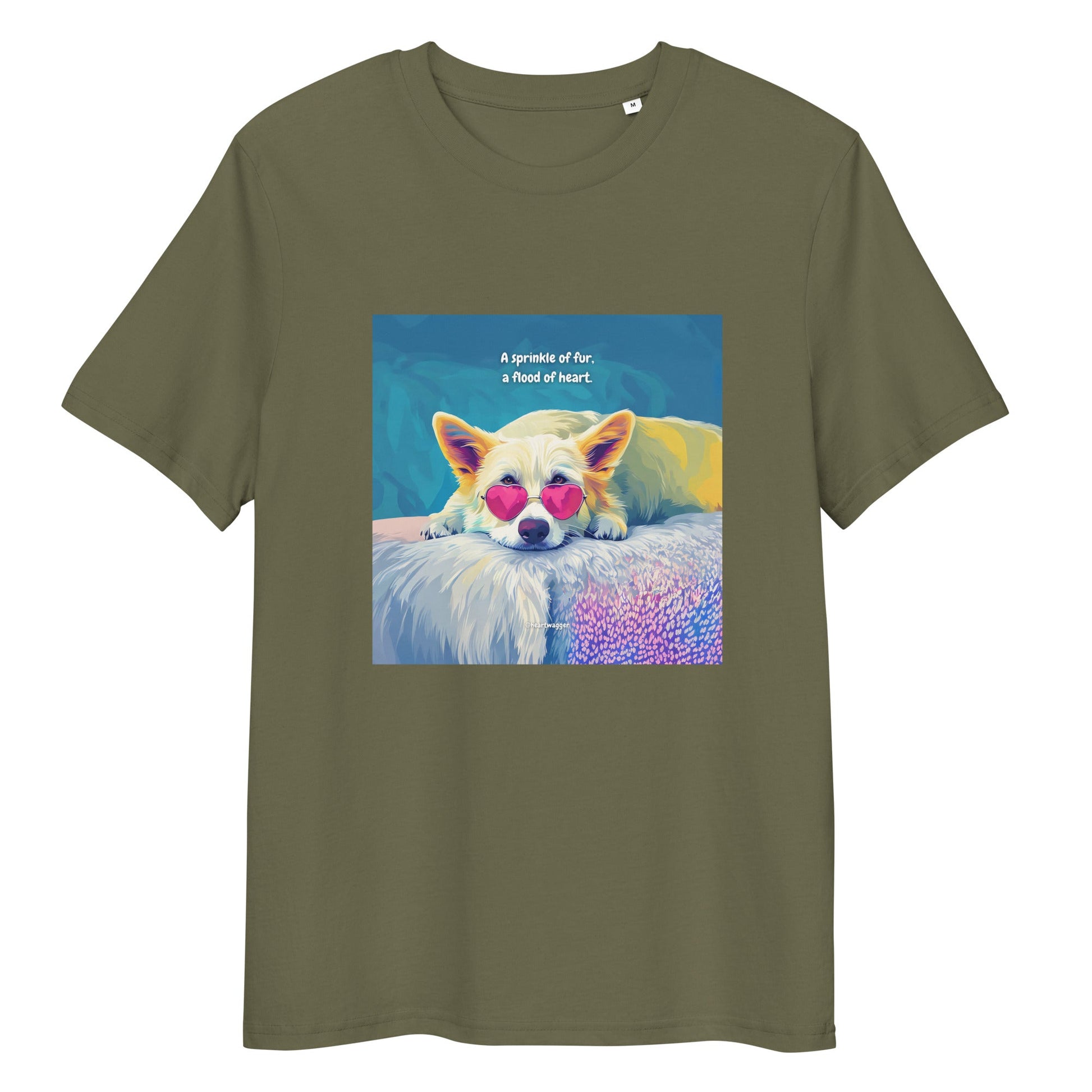 T-Shirt - A sprinkle of fur, a flood of heart Khaki