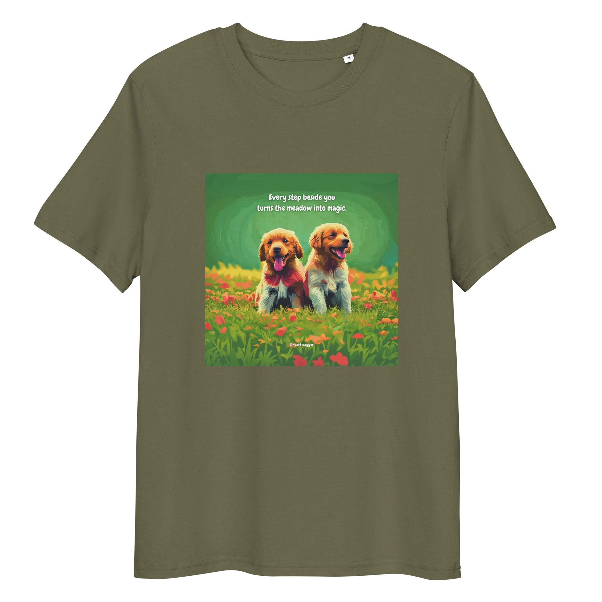 T-Shirt - Every step beside you turns the meadow into magic Khaki