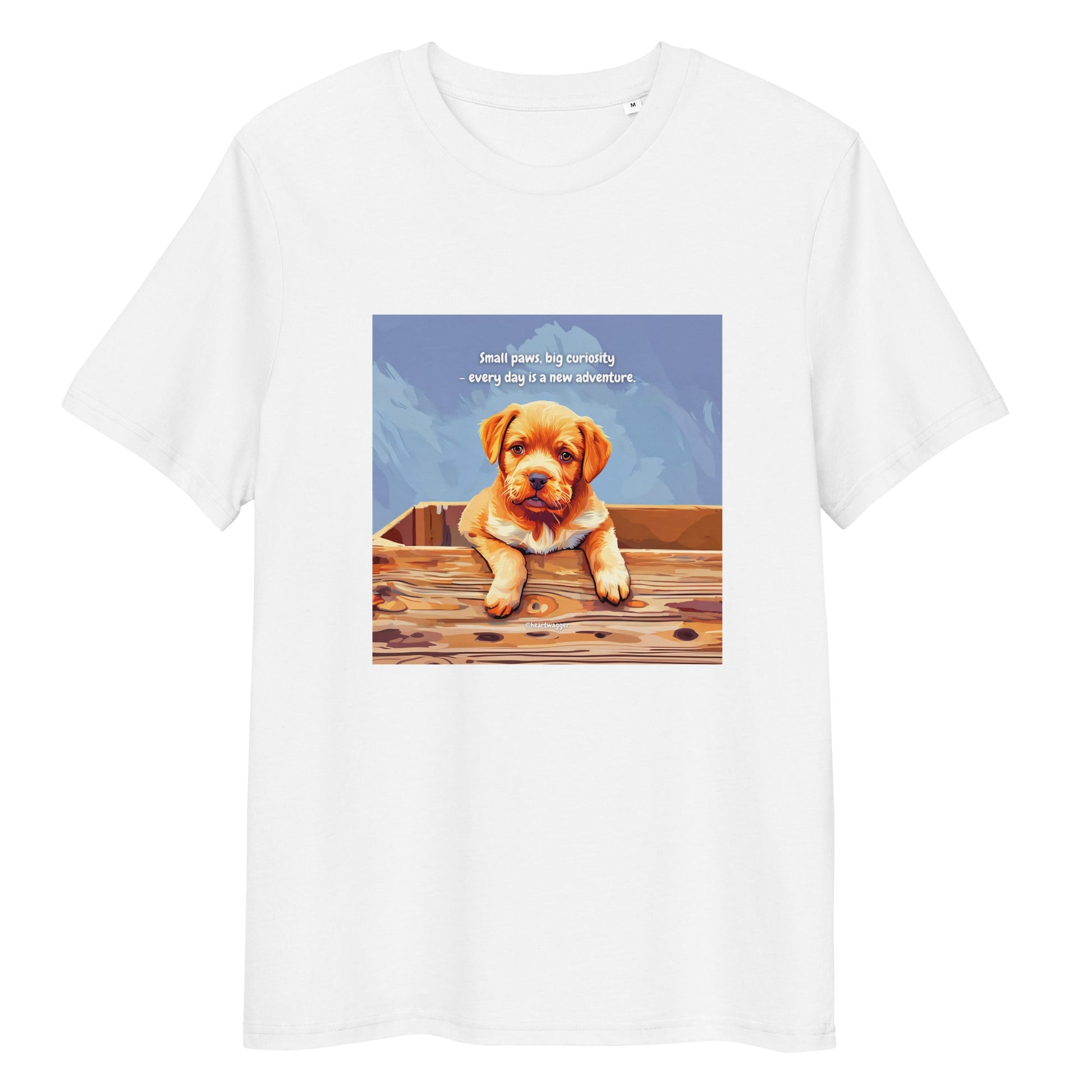 T-Shirt - Small paws, big curiosity - every day is a new adventure White