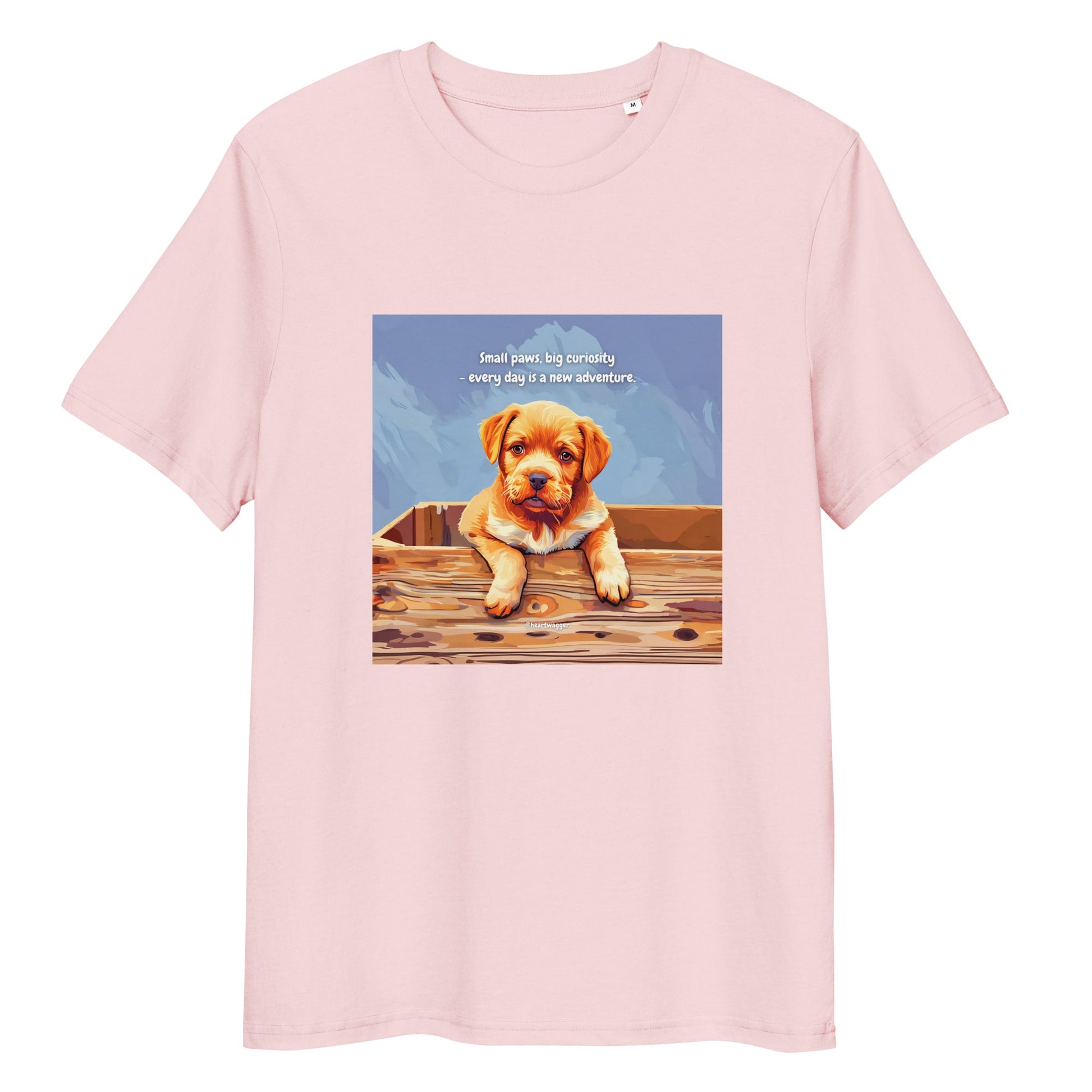 T-Shirt - Small paws, big curiosity - every day is a new adventure Cotton Pink