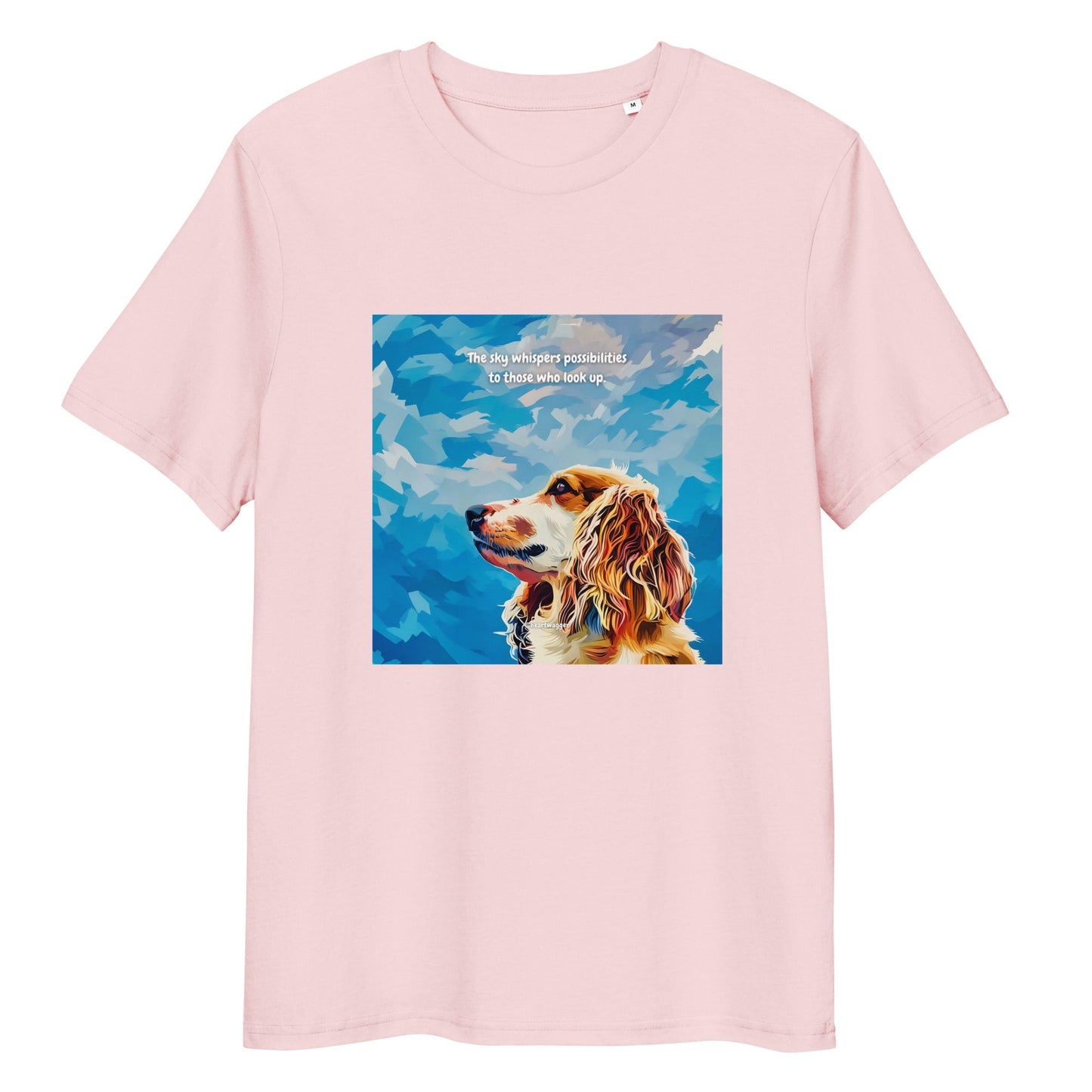 T-Shirt - The sky whispers possibilities to those who look up Cotton Pink