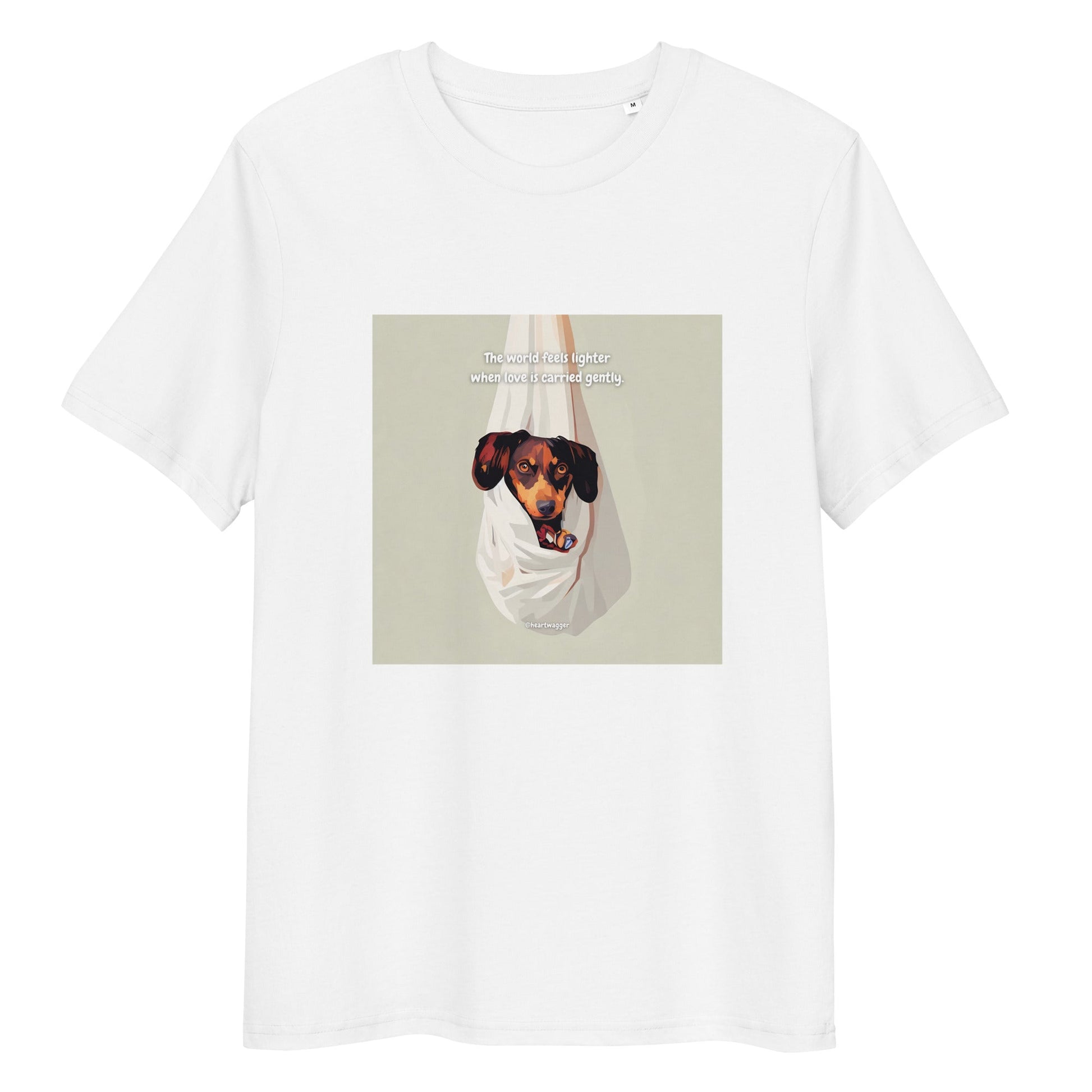 T-Shirt - The world feels lighter when love is carried gently White