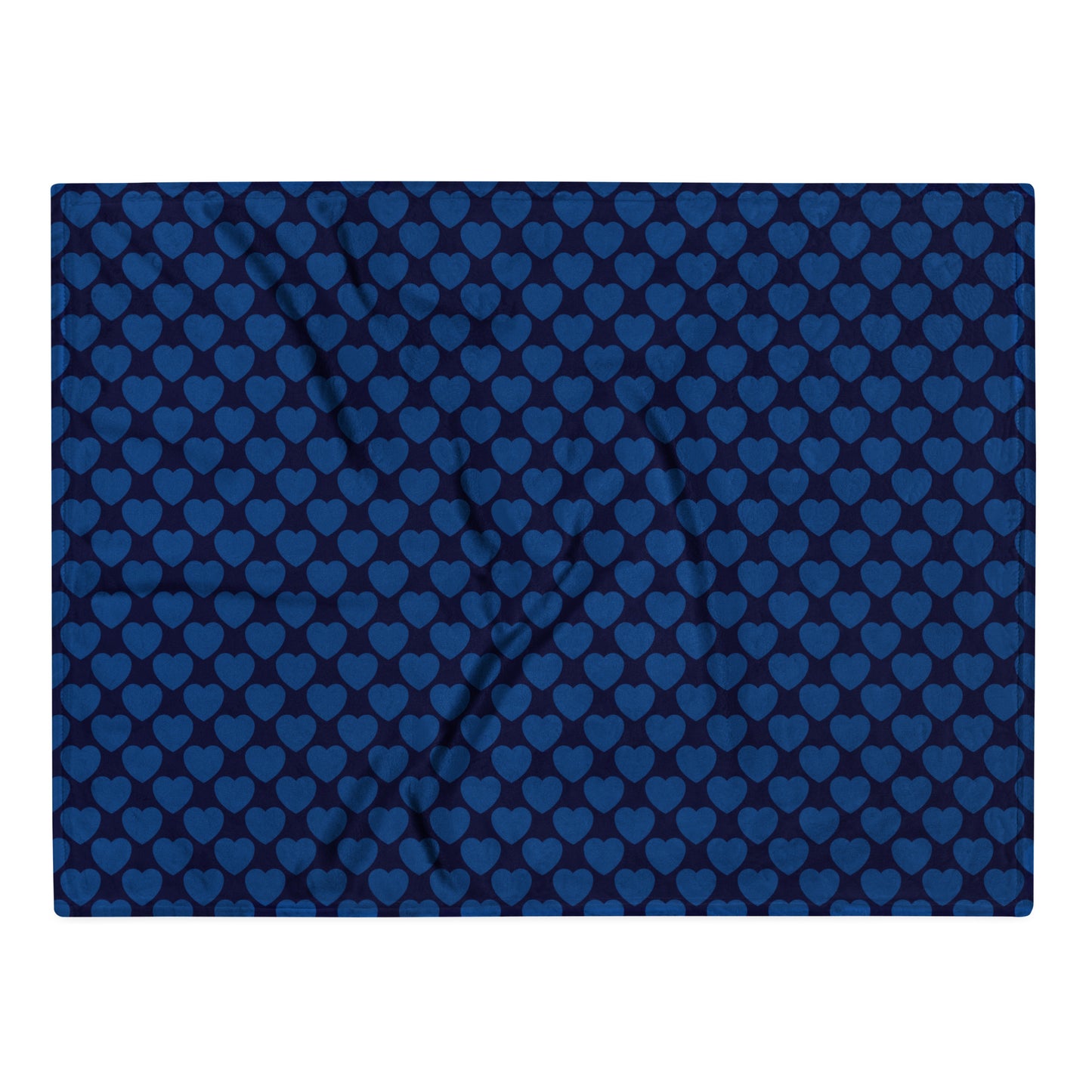 Blanket - ELLIE LOVE dark blue - Bold Heart Print