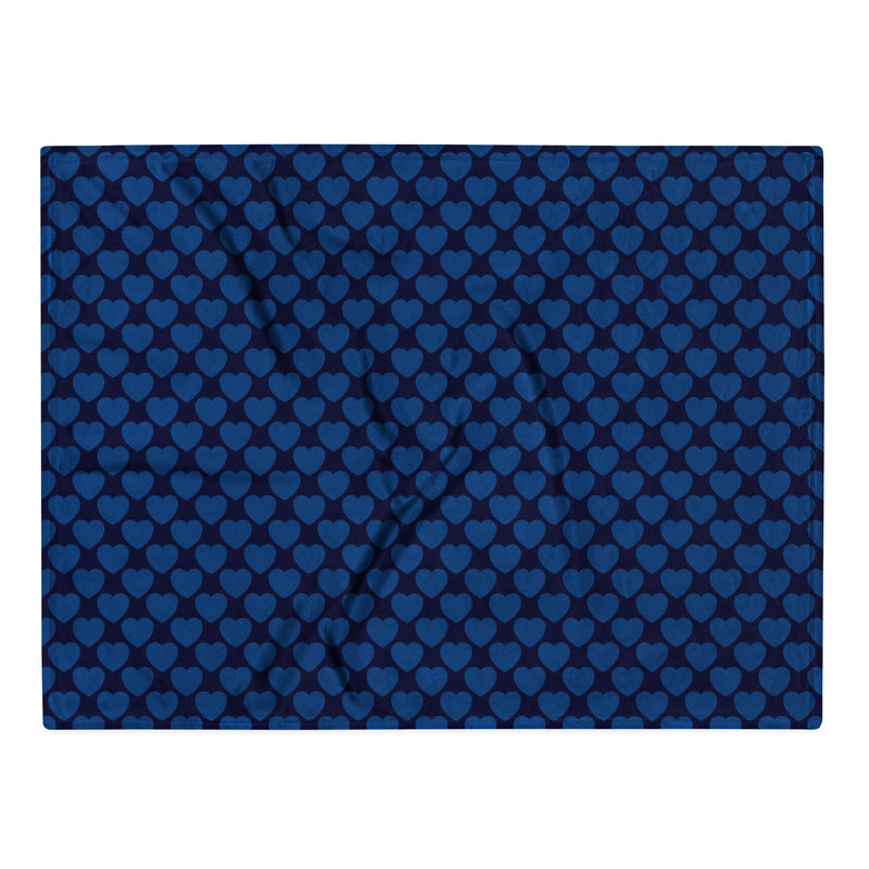 Blanket - ELLIE LOVE dark blue - Bold Heart Print