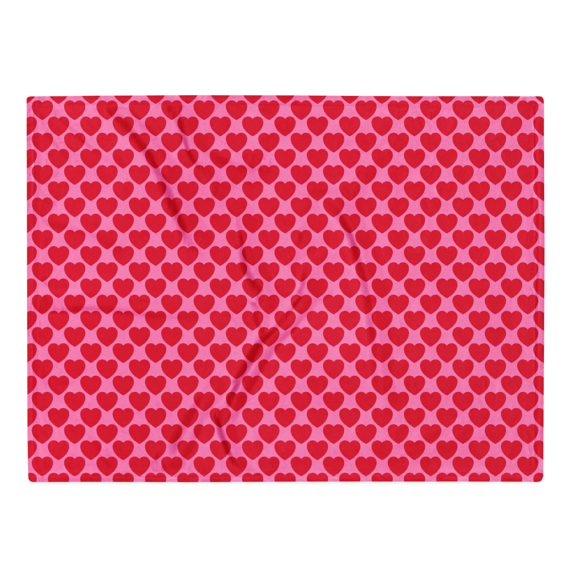 Blanket - ELLIE LOVE red - Bold Heart Print