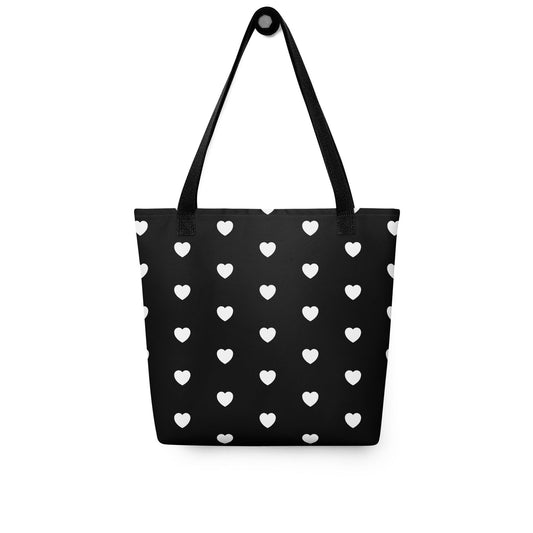 Tote Bag - HERTTAHOUND HEARTS bw