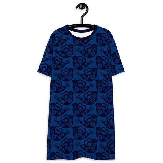 T-Shirt Dress - TWEET LOVE dark blue