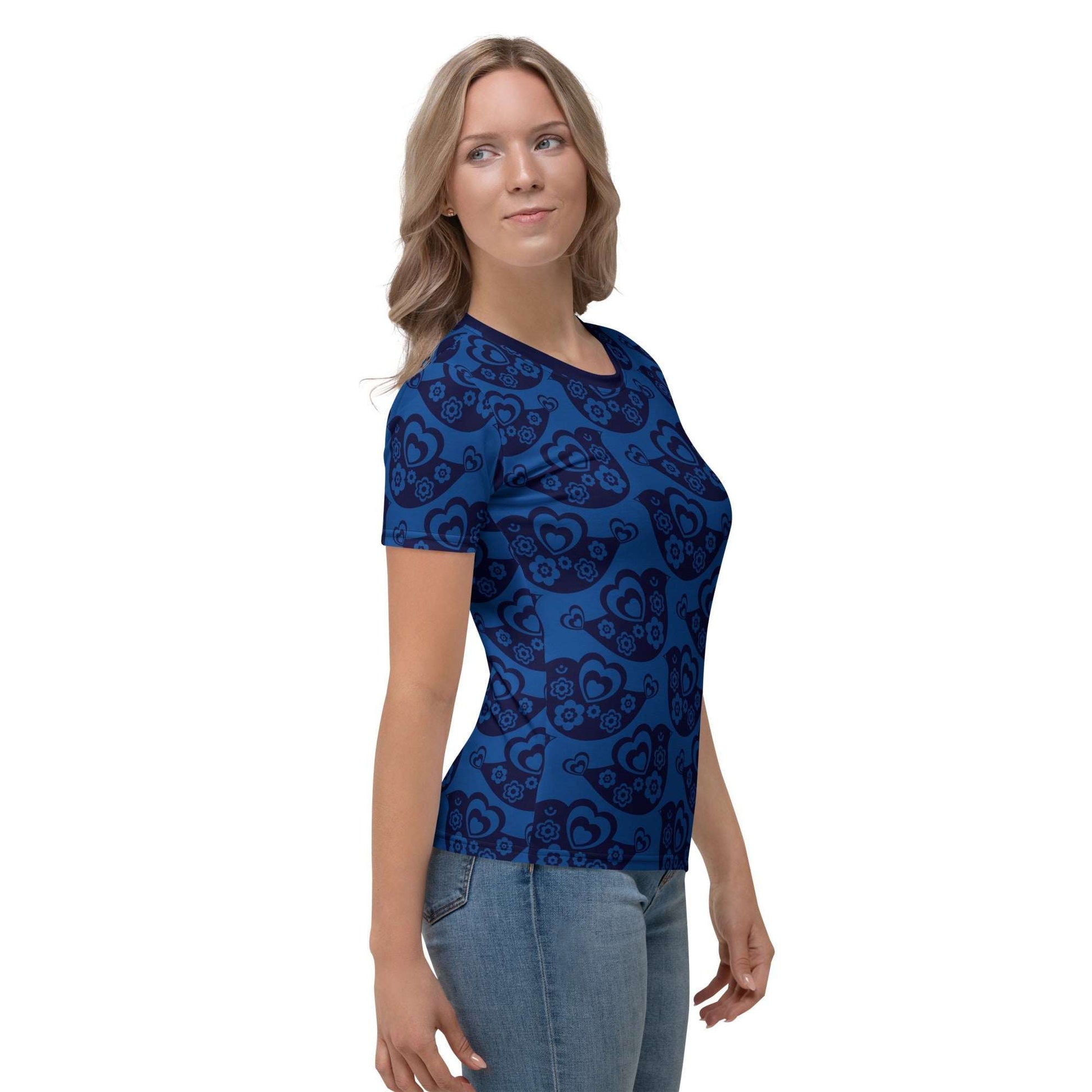 Woman's T-shirt - TWEET LOVE dark blue