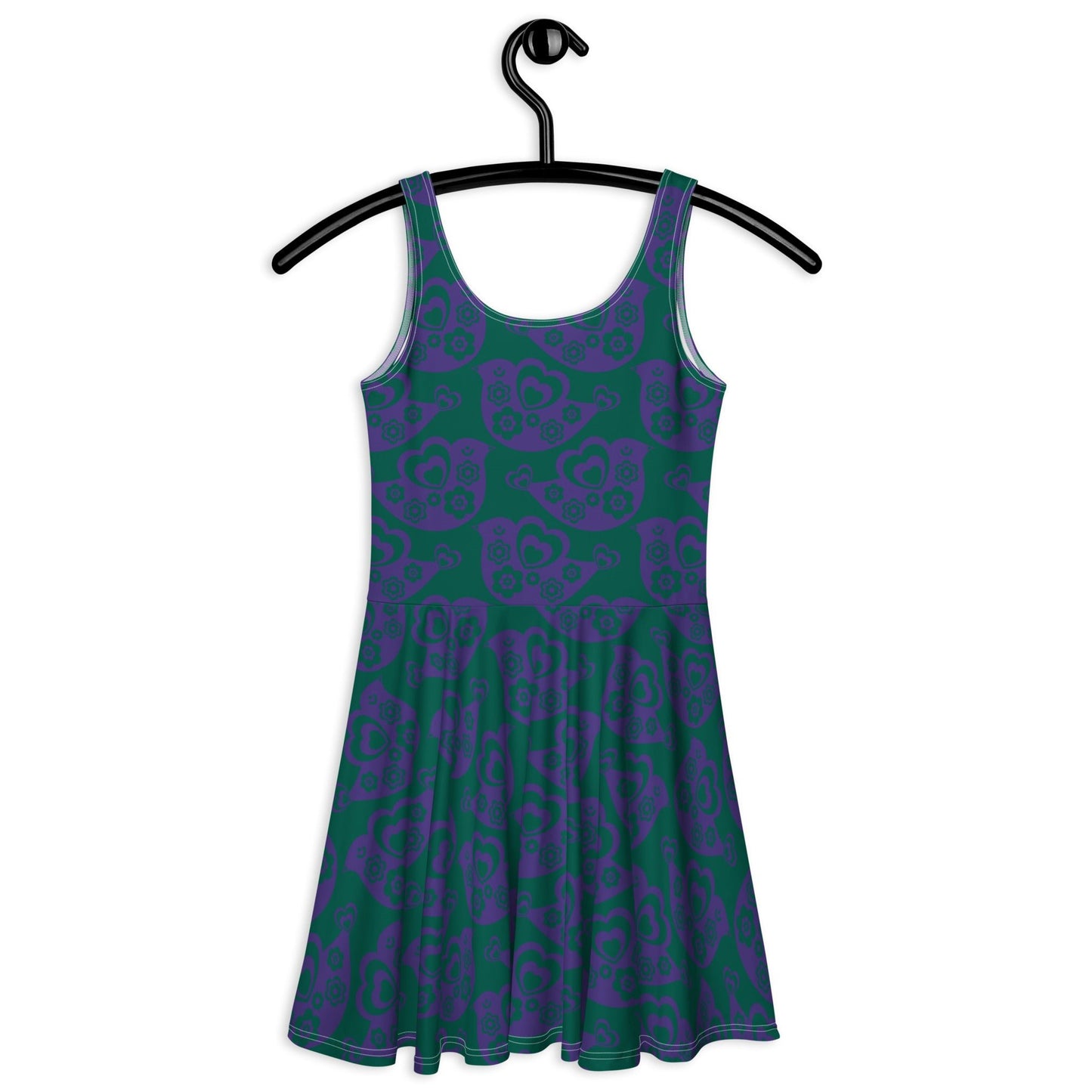 Skater Dress - TWEET LOVE green purple