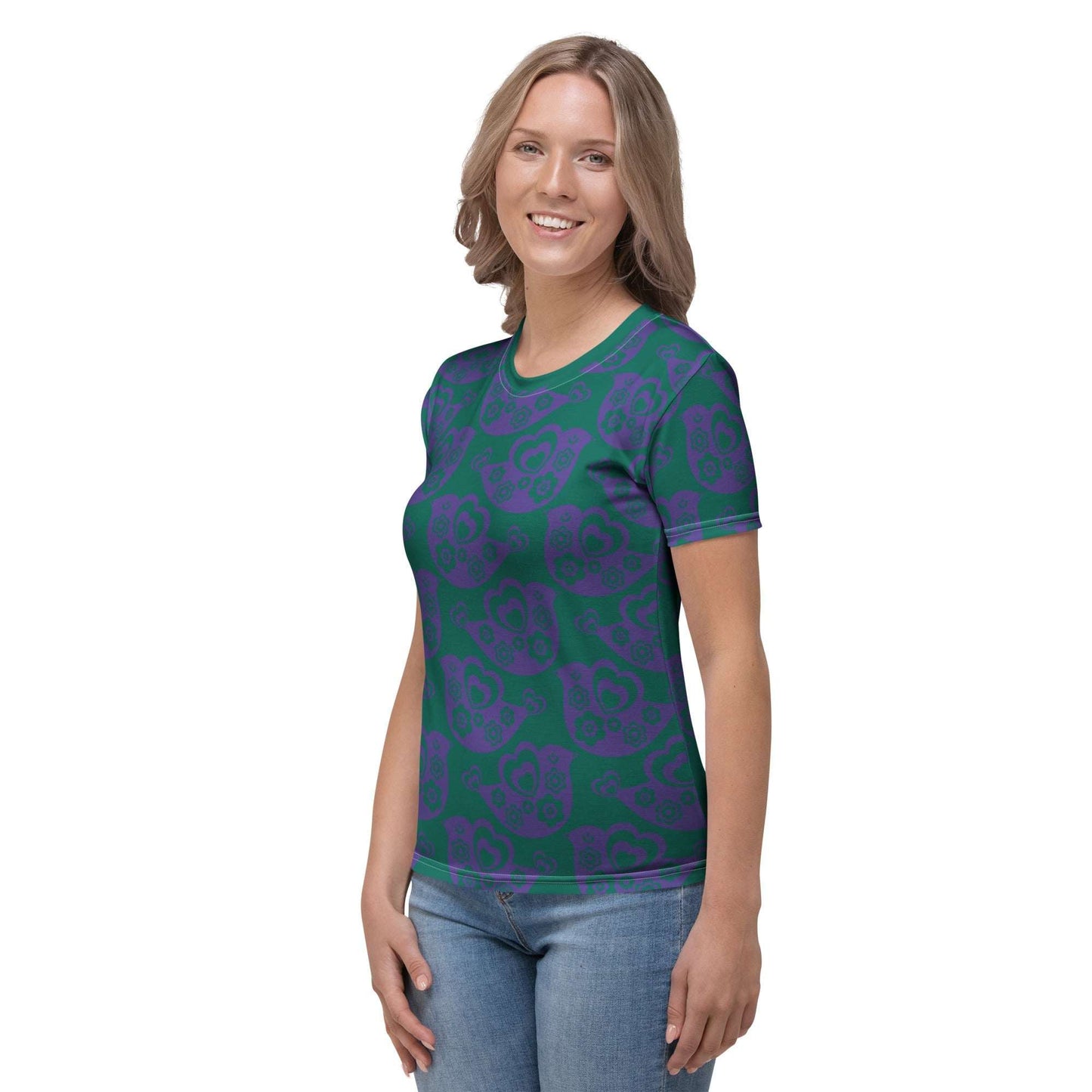 Woman's T-shirt - TWEET LOVE green purple