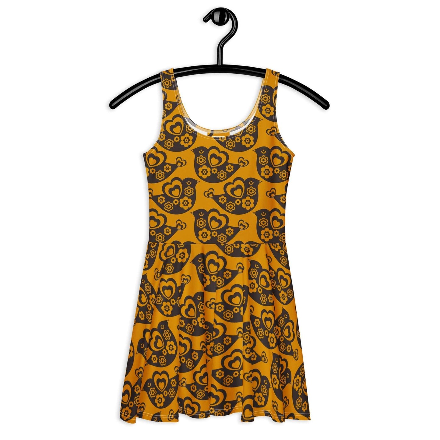 Skater Dress - TWEET LOVE orange brown