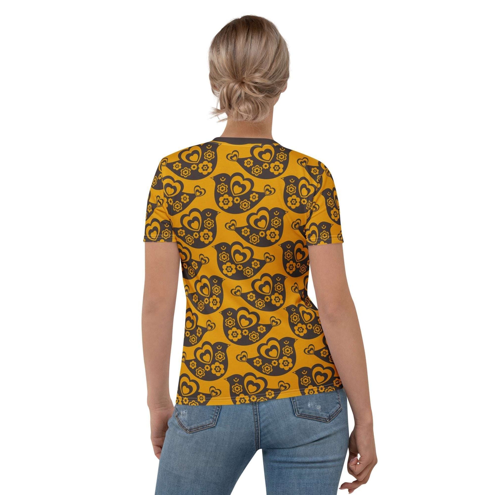 Woman's T-shirt - TWEET LOVE orange brown