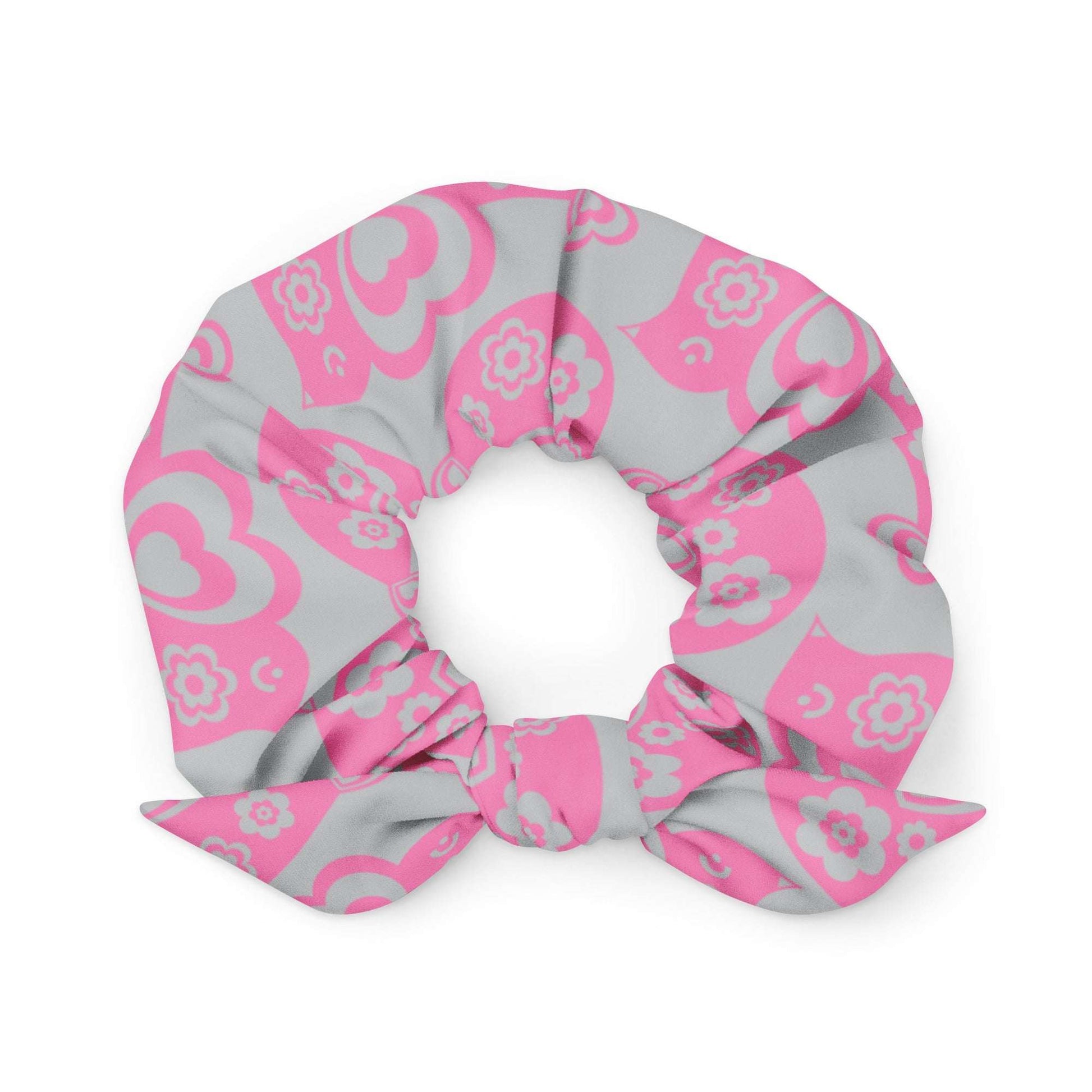 Scrunchie - TWEET LOVE pink grey