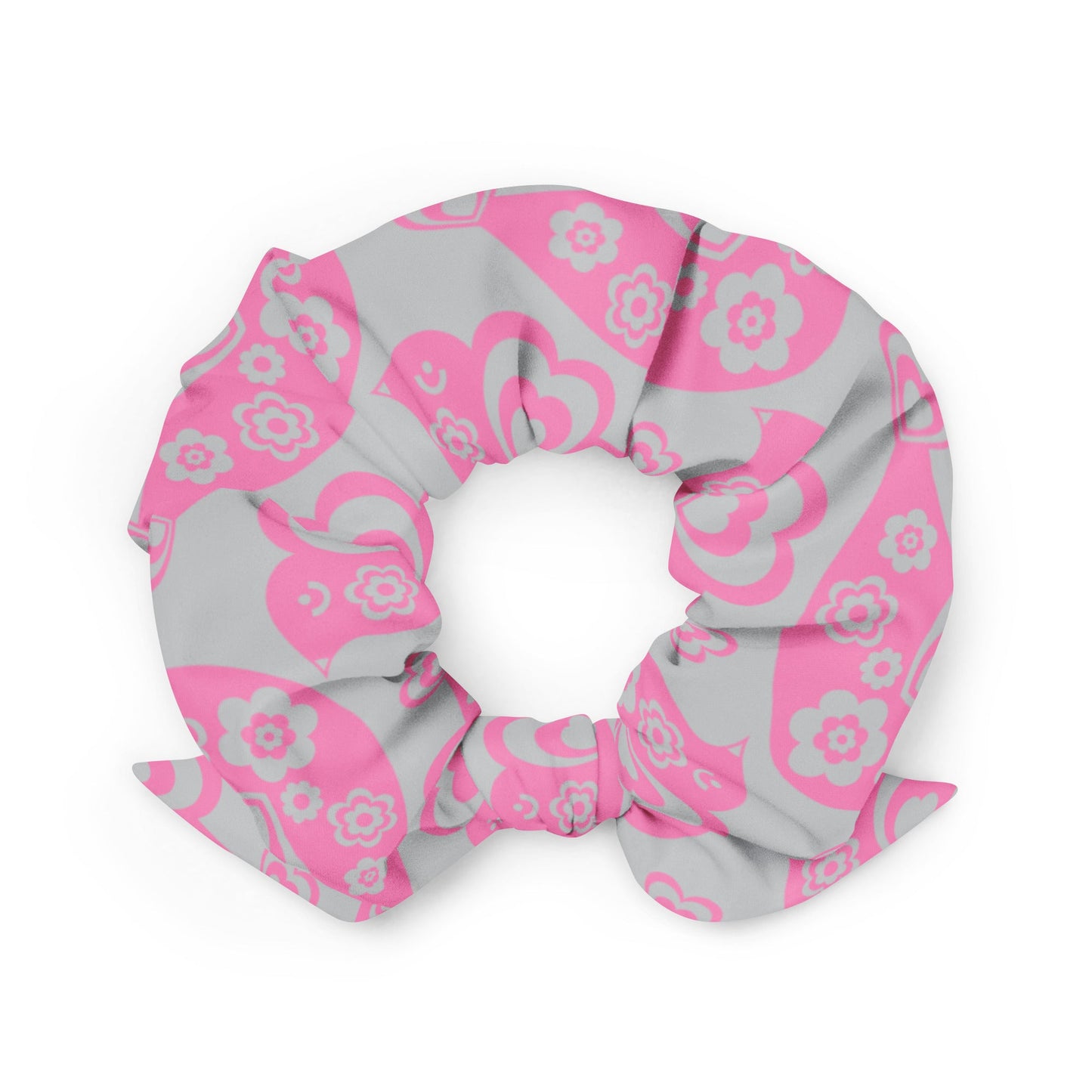 Scrunchie - TWEET LOVE pink grey