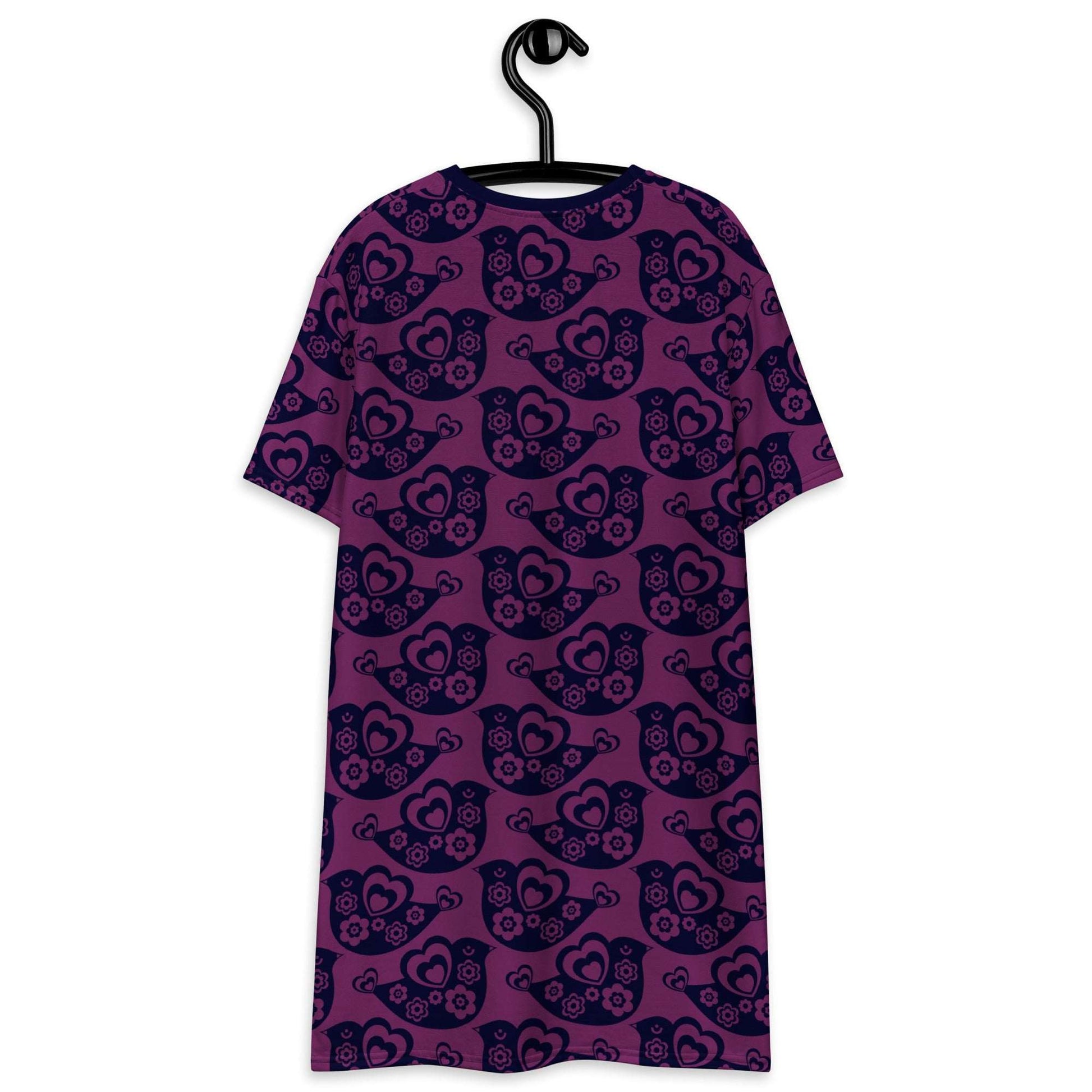T-Shirt Dress - TWEET LOVE plum