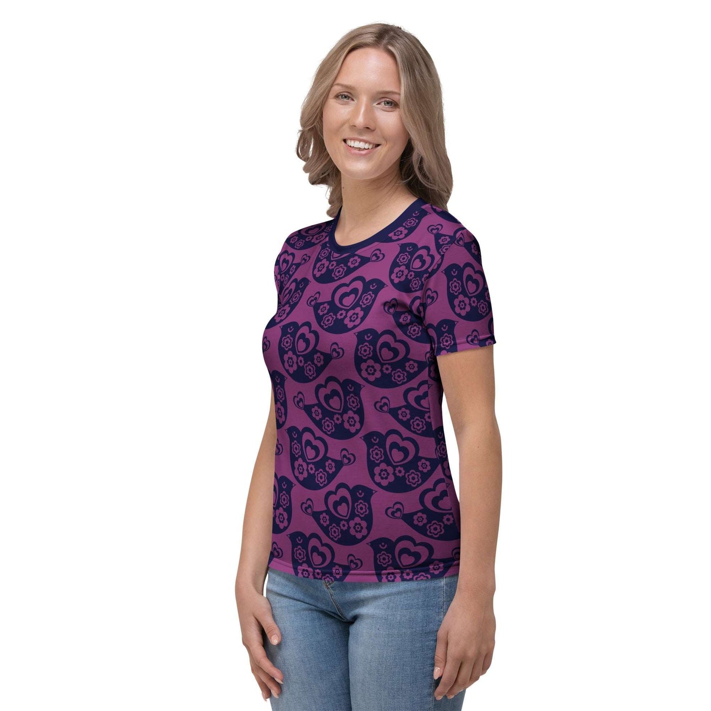 Woman's T-shirt - TWEET LOVE plum