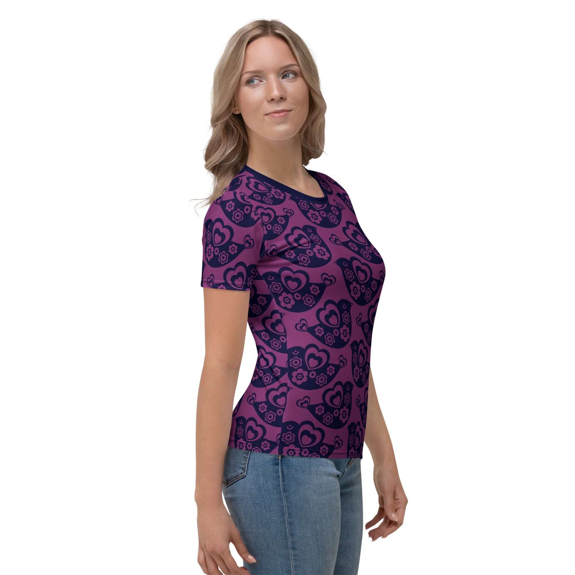 Woman's T-shirt - TWEET LOVE plum