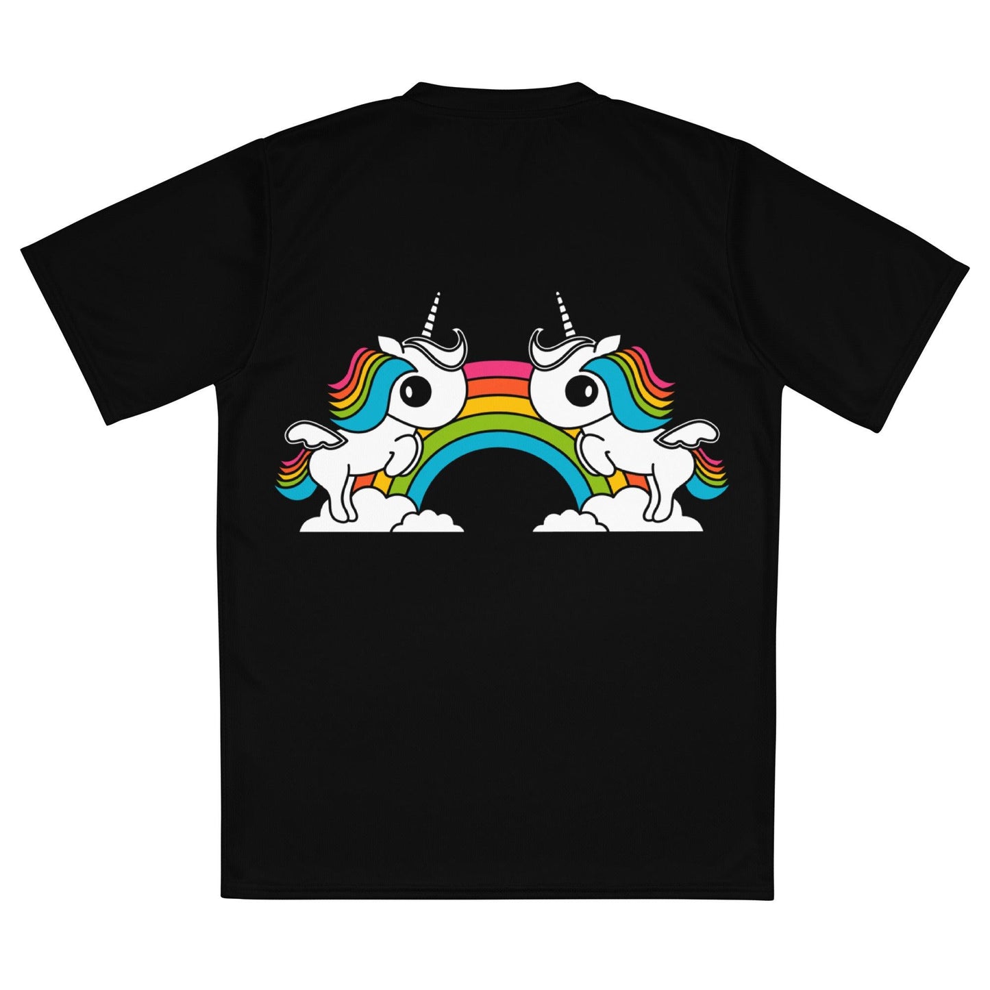 Sports Jersey - Sports Jersey - UNIQUE black (unicorns) - Unicorns and rainbows print
