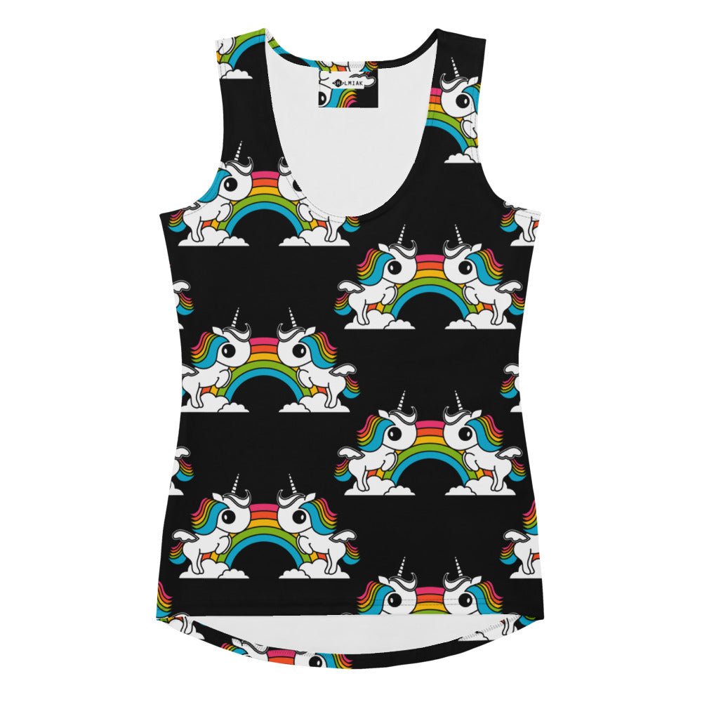 Tank Top - UNIQUE black - Unicorns and rainbows