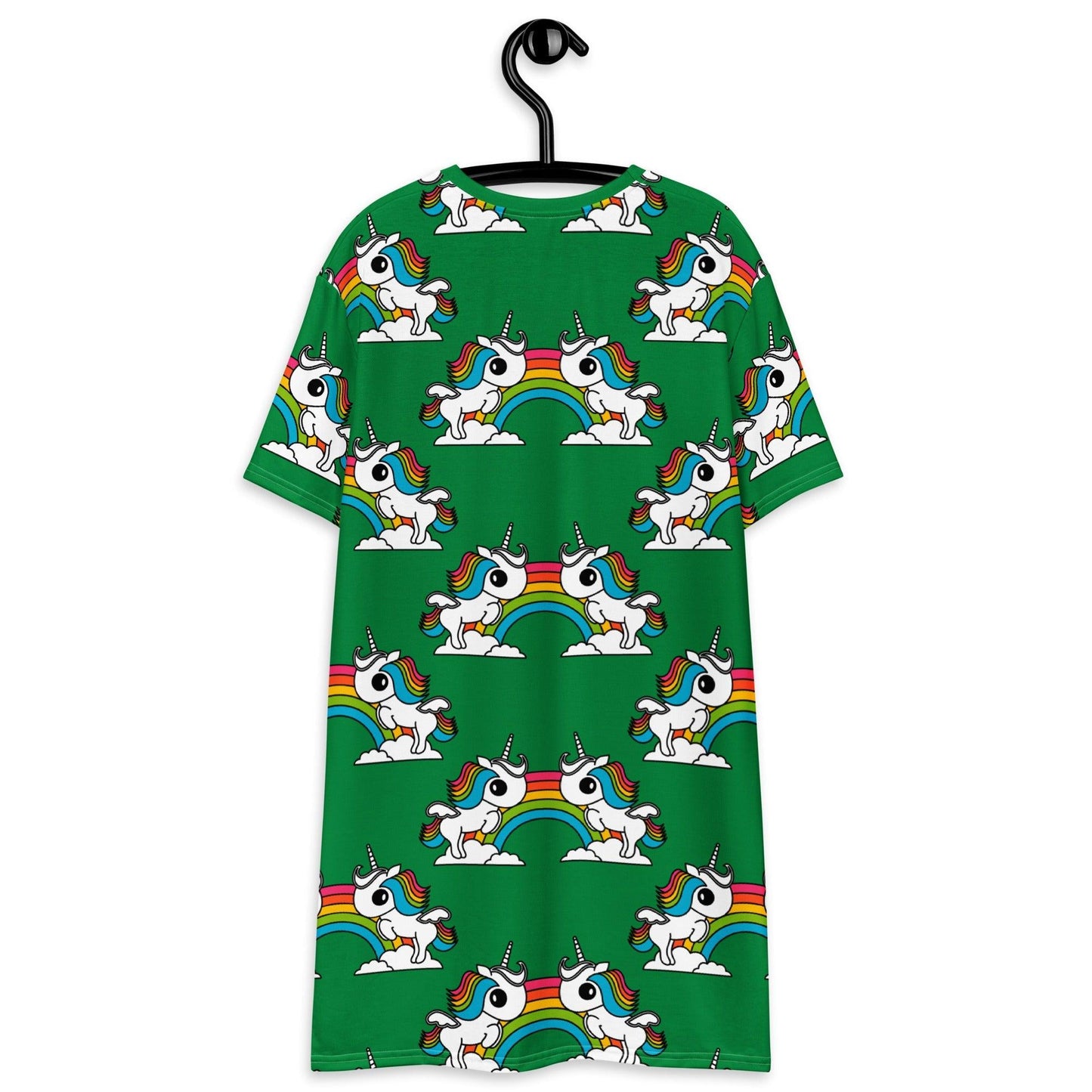 T-Shirt Dress - UNIQUE green - Unicorns and rainbows