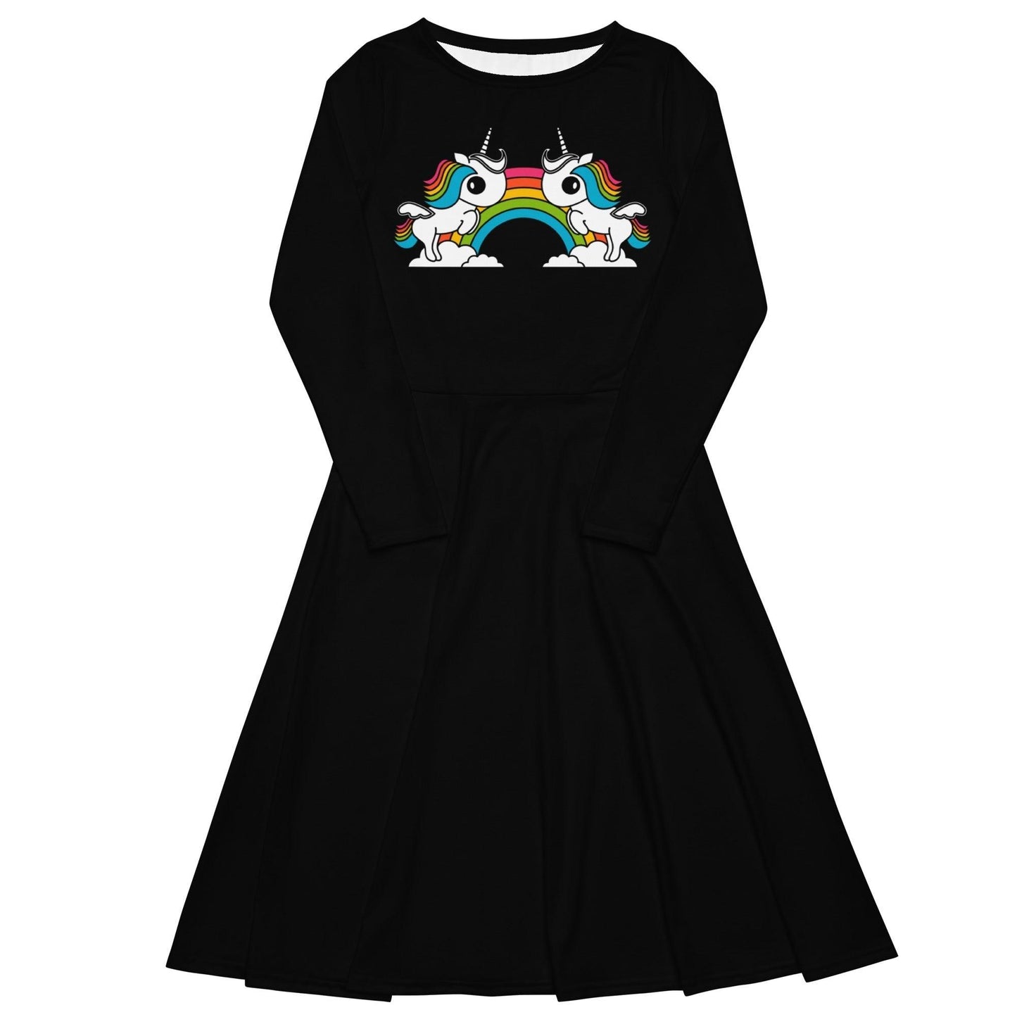 Midi Dress - UNIQUE (unicorns) - Unicorns and rainbows