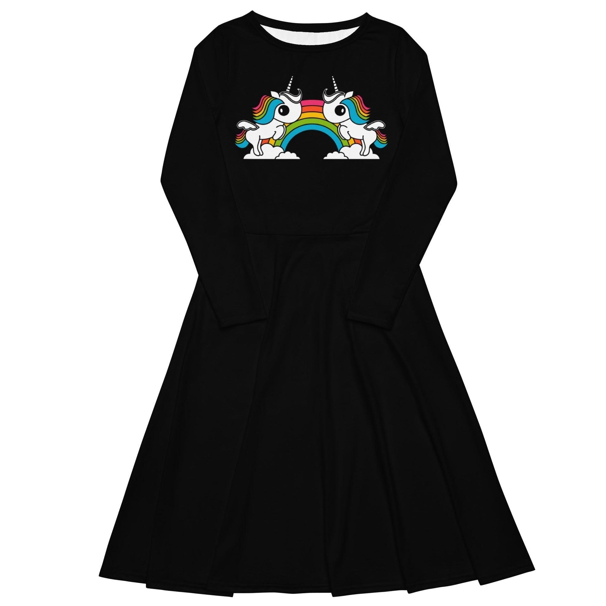 Midi Dress - UNIQUE (unicorns) - Unicorns and rainbows
