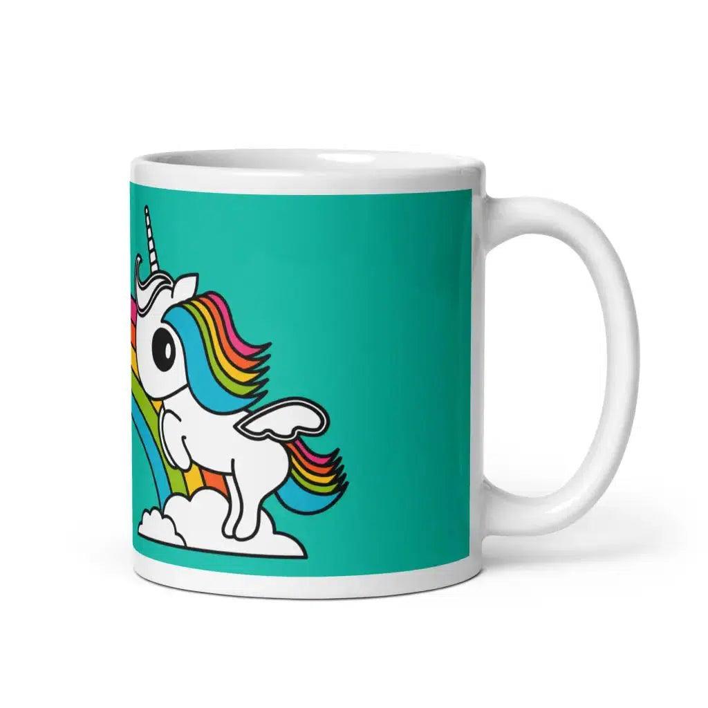Mug - UNIQUE mint - Unicorns and rainbows