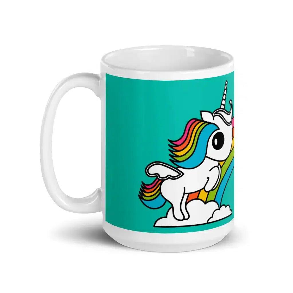 Mug - UNIQUE mint - Unicorns and rainbows