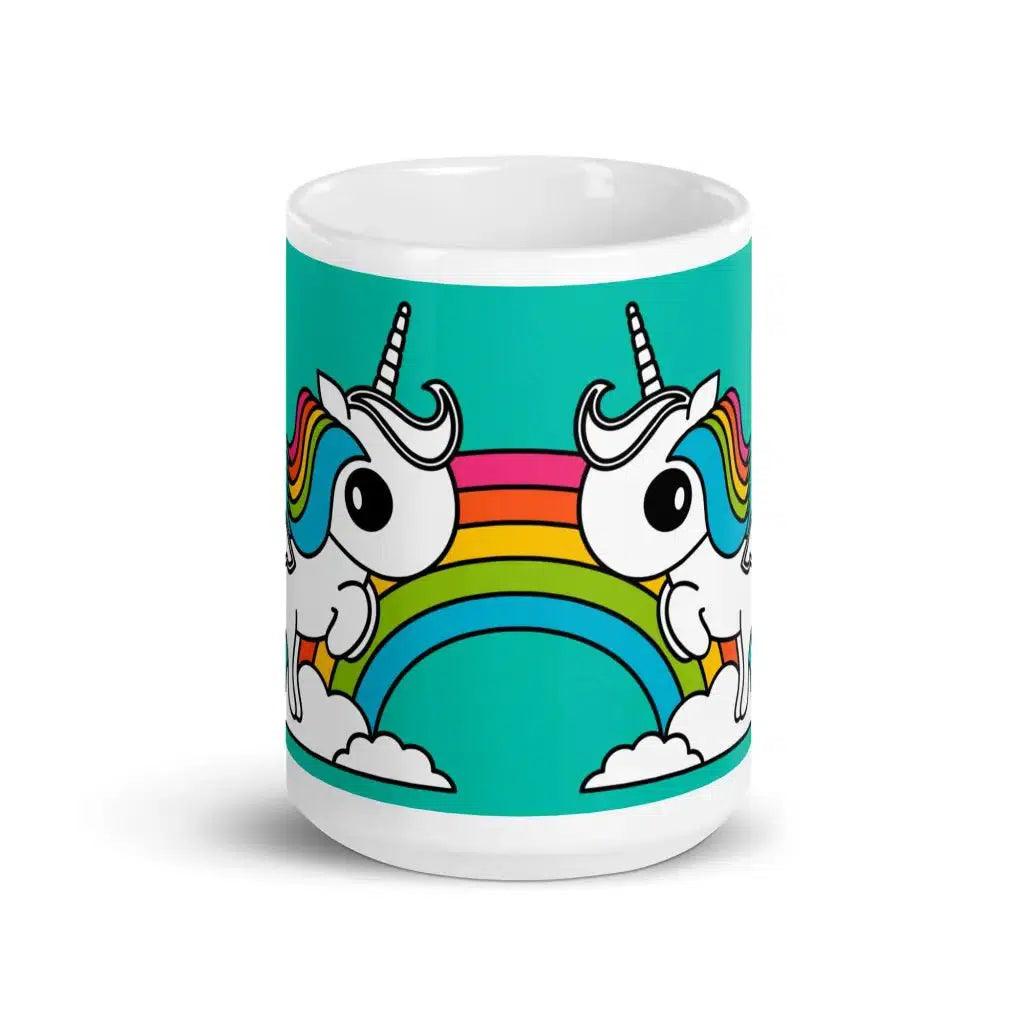 Mug - UNIQUE mint - Unicorns and rainbows