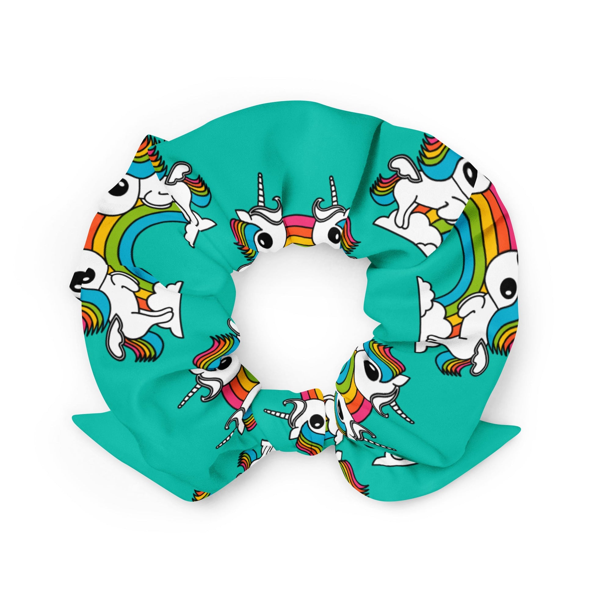 Scrunchie - UNIQUE mint - Unicorns and rainbows