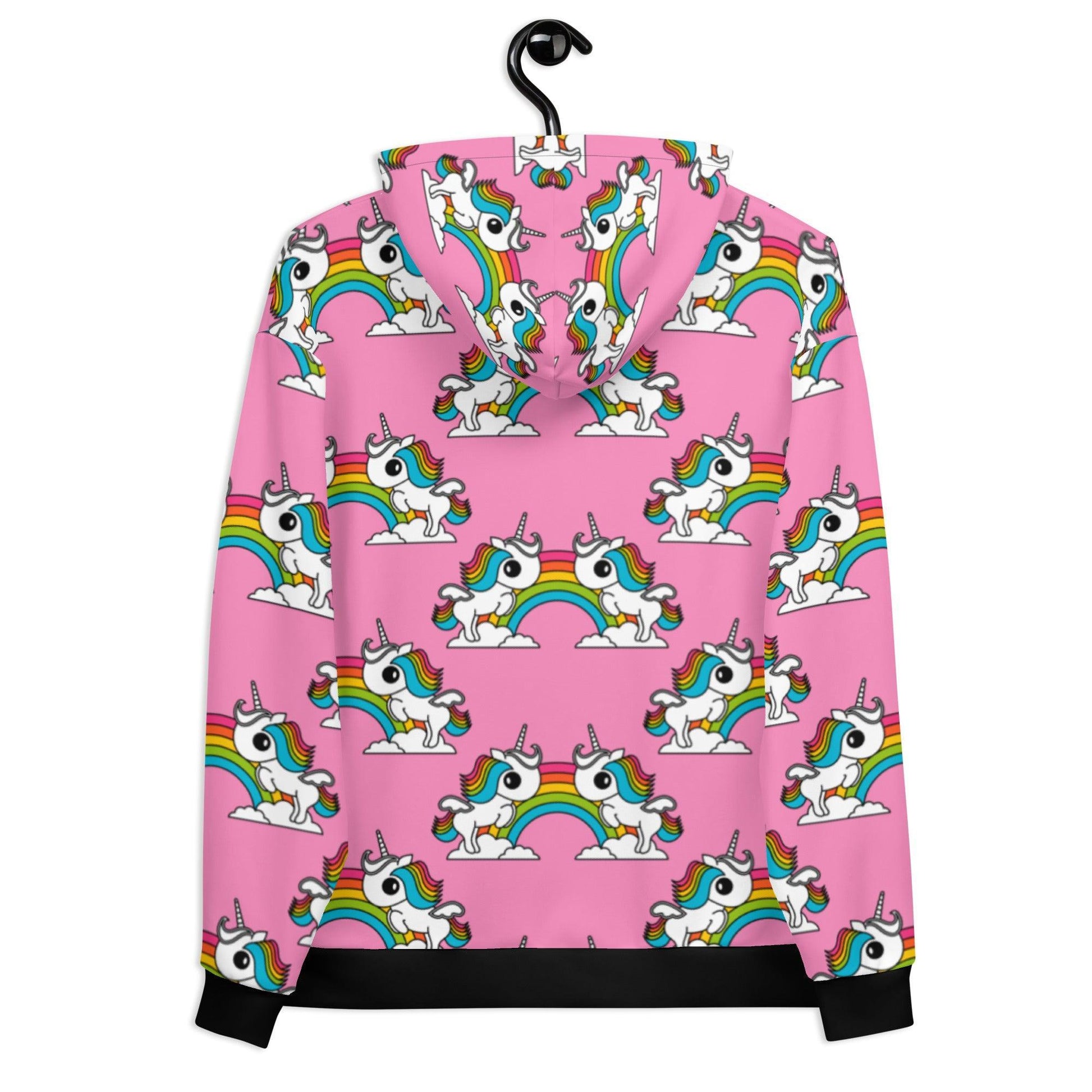 Hoodie - UNIQUE pink - Unicorns and rainbows