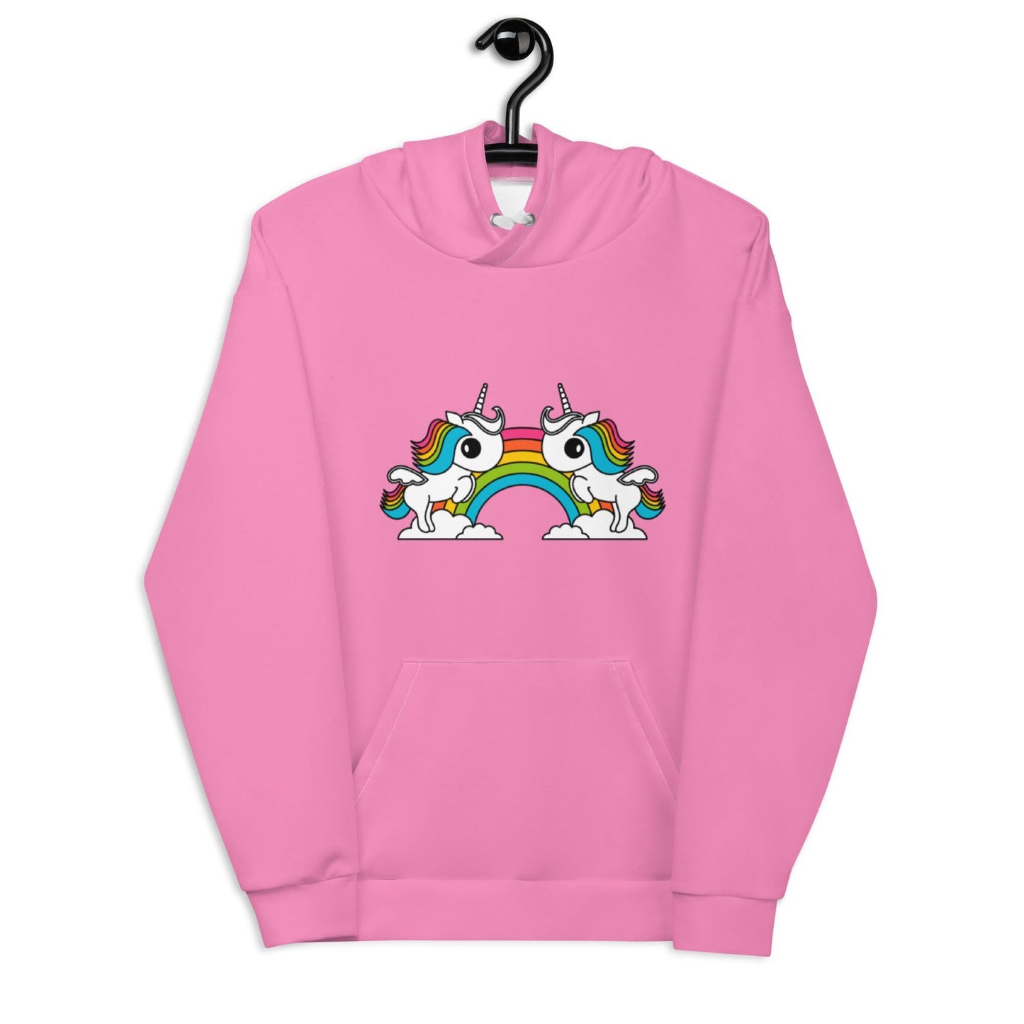 Hoodie - UNIQUE pink (just unicorns) - Unicorns and rainbows